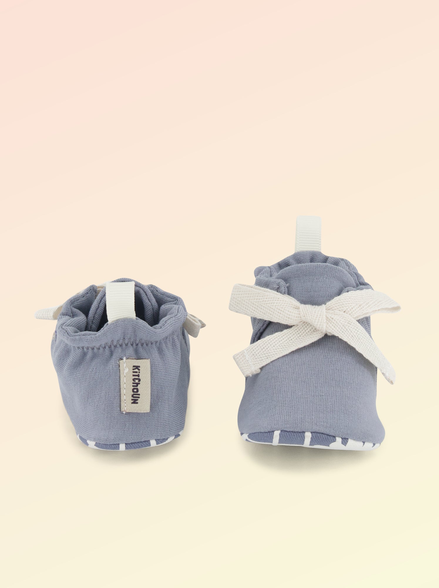 Chaussons motricité 1 'se retourner' - Kitchoun - Bleu