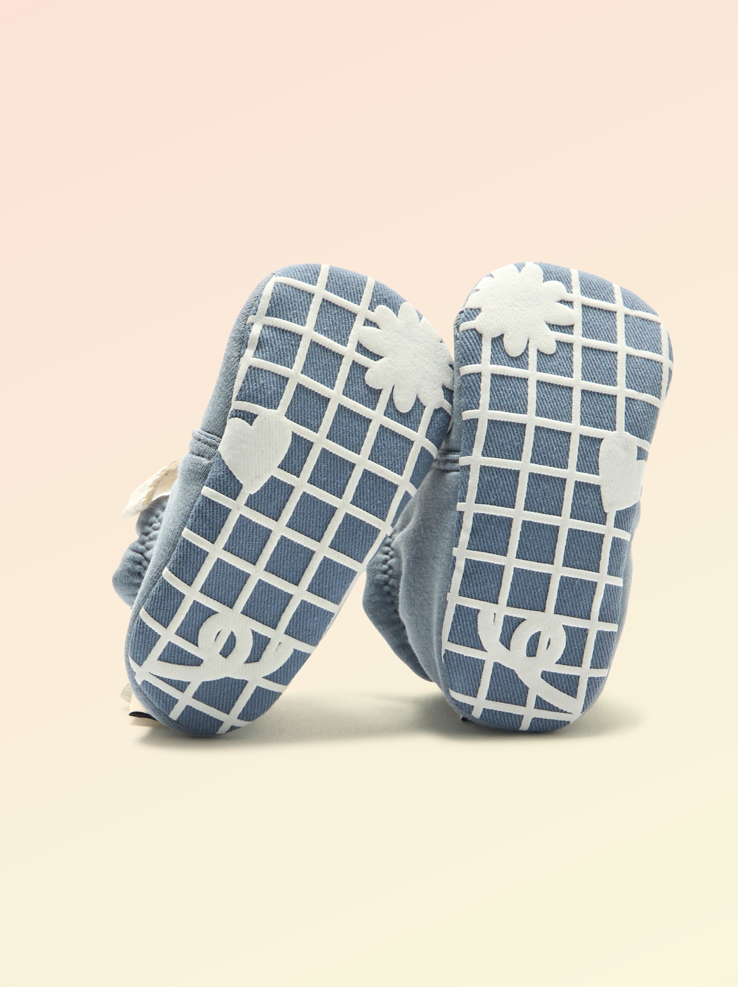 Chaussons motricité 1 'se retourner' - Kitchoun - Bleu