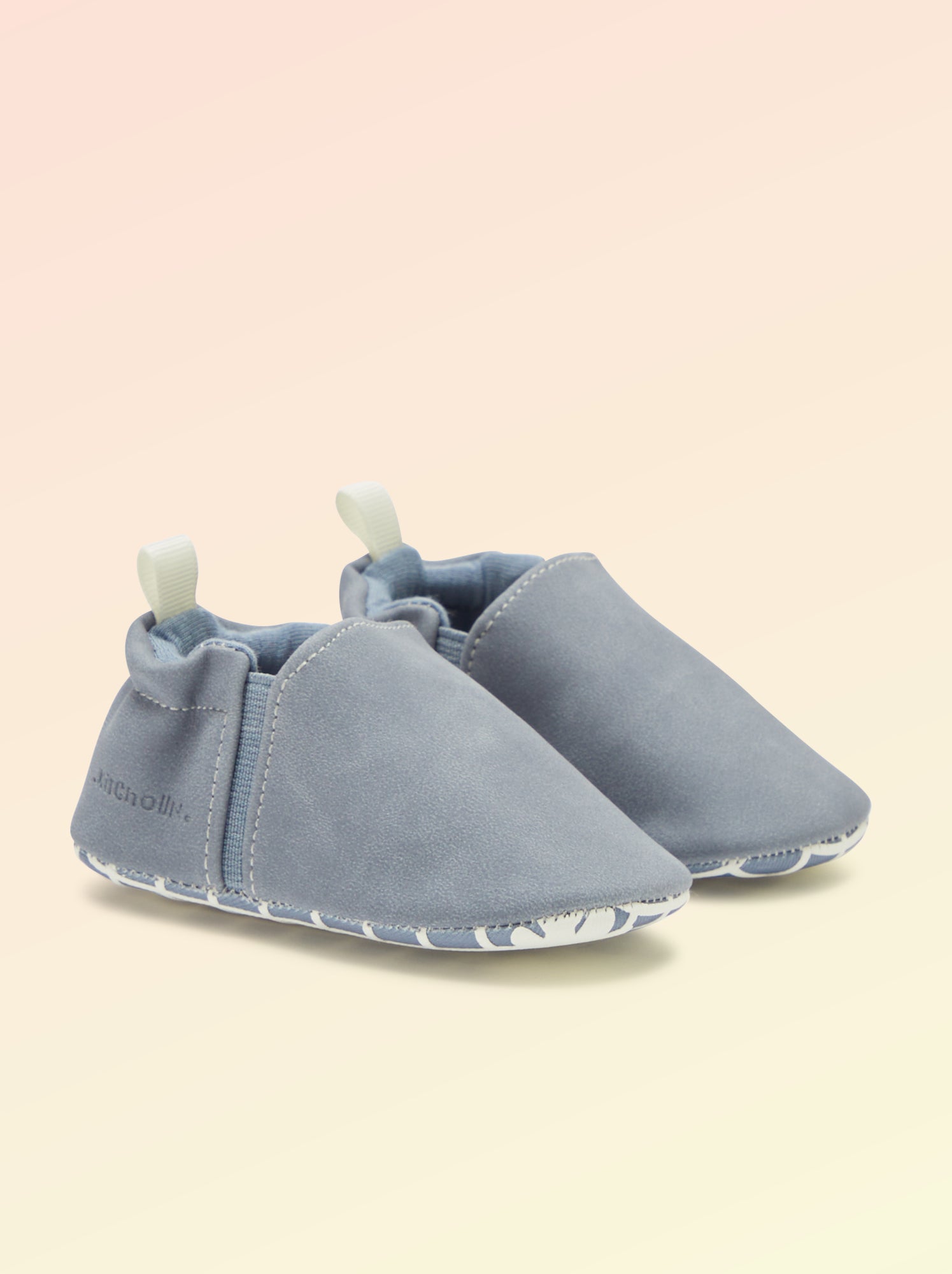 Chaussons motricité 1 'se retourner' - Kitchoun - Bleu