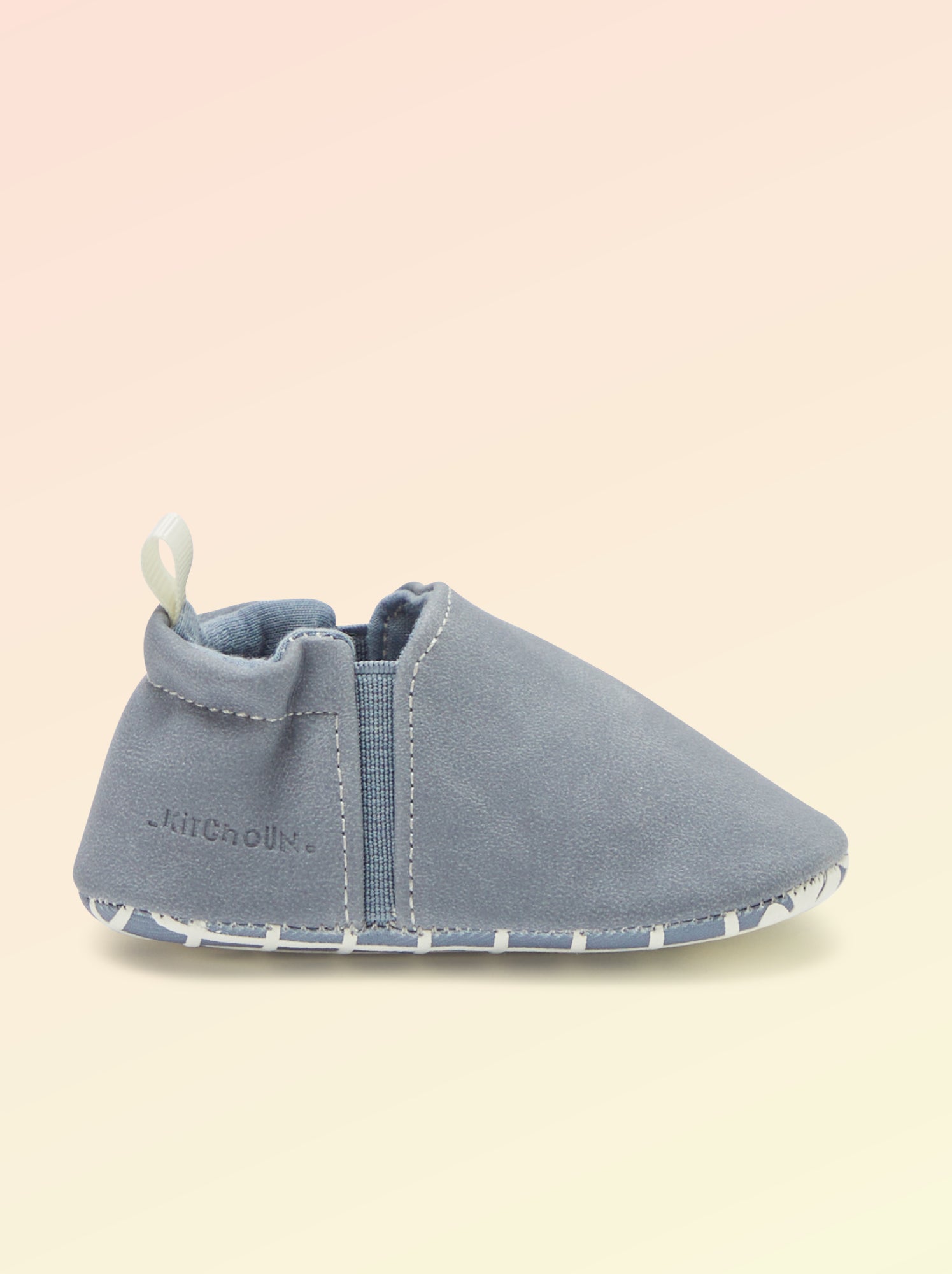 Chaussons motricité 1 'se retourner' - Kitchoun - Bleu