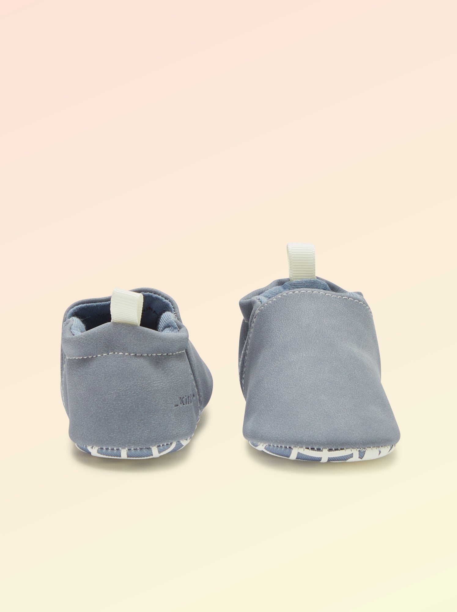 Chaussons motricité 1 'se retourner' - Kitchoun - Bleu