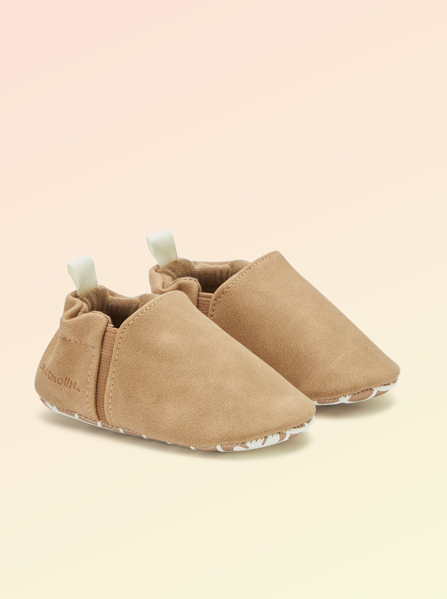 Chaussons motricité 1 'se retourner' - Kitchoun - Marron