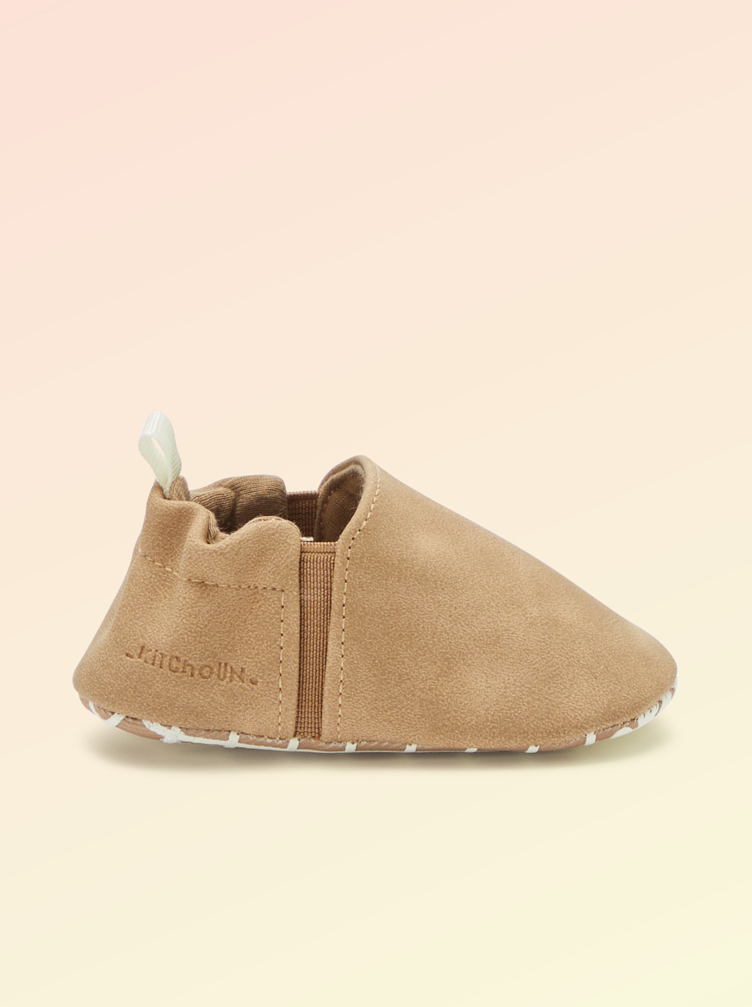 Chaussons motricité 1 'se retourner' - Kitchoun - Marron