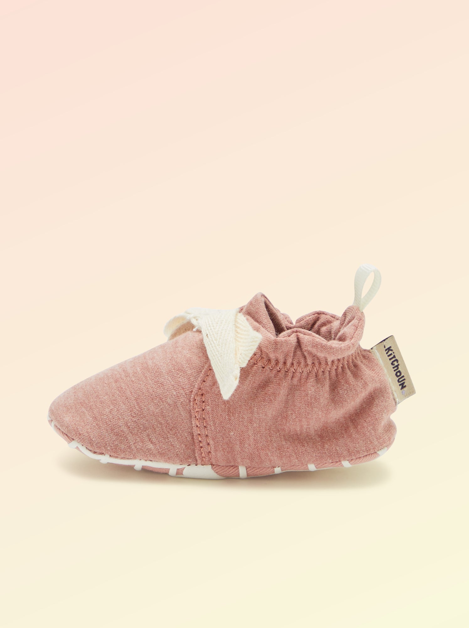 Chaussons motricité 1 'se retourner' - Kitchoun - Rose