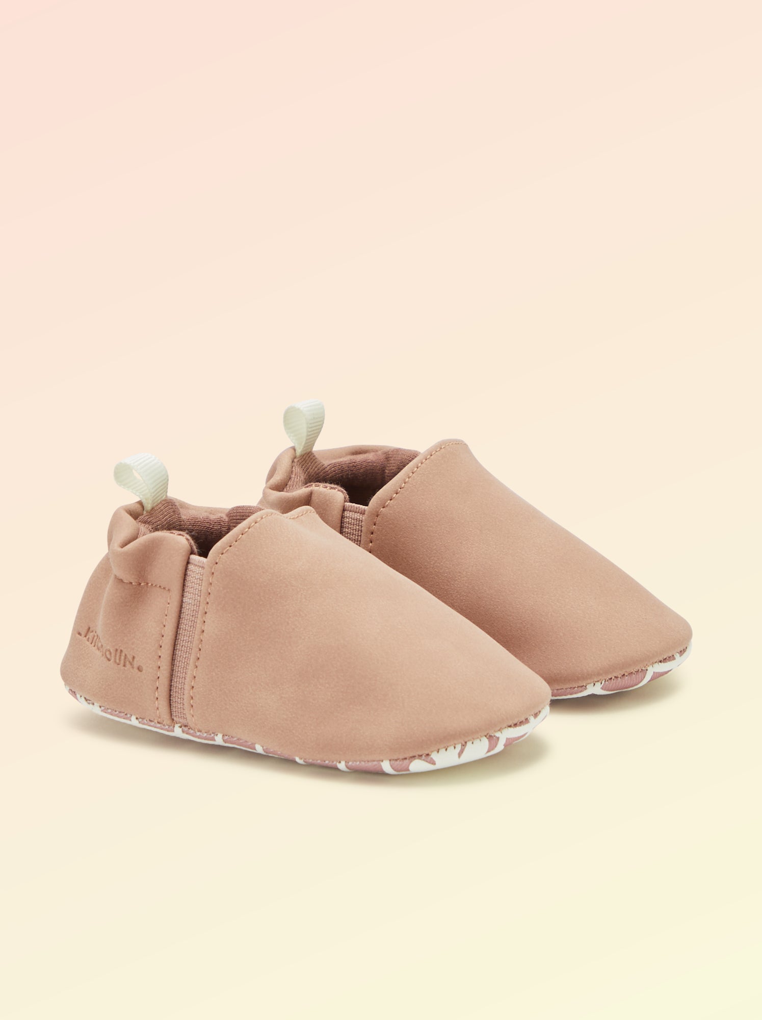 Chaussons motricité 1 'se retourner' - Kitchoun - Rose