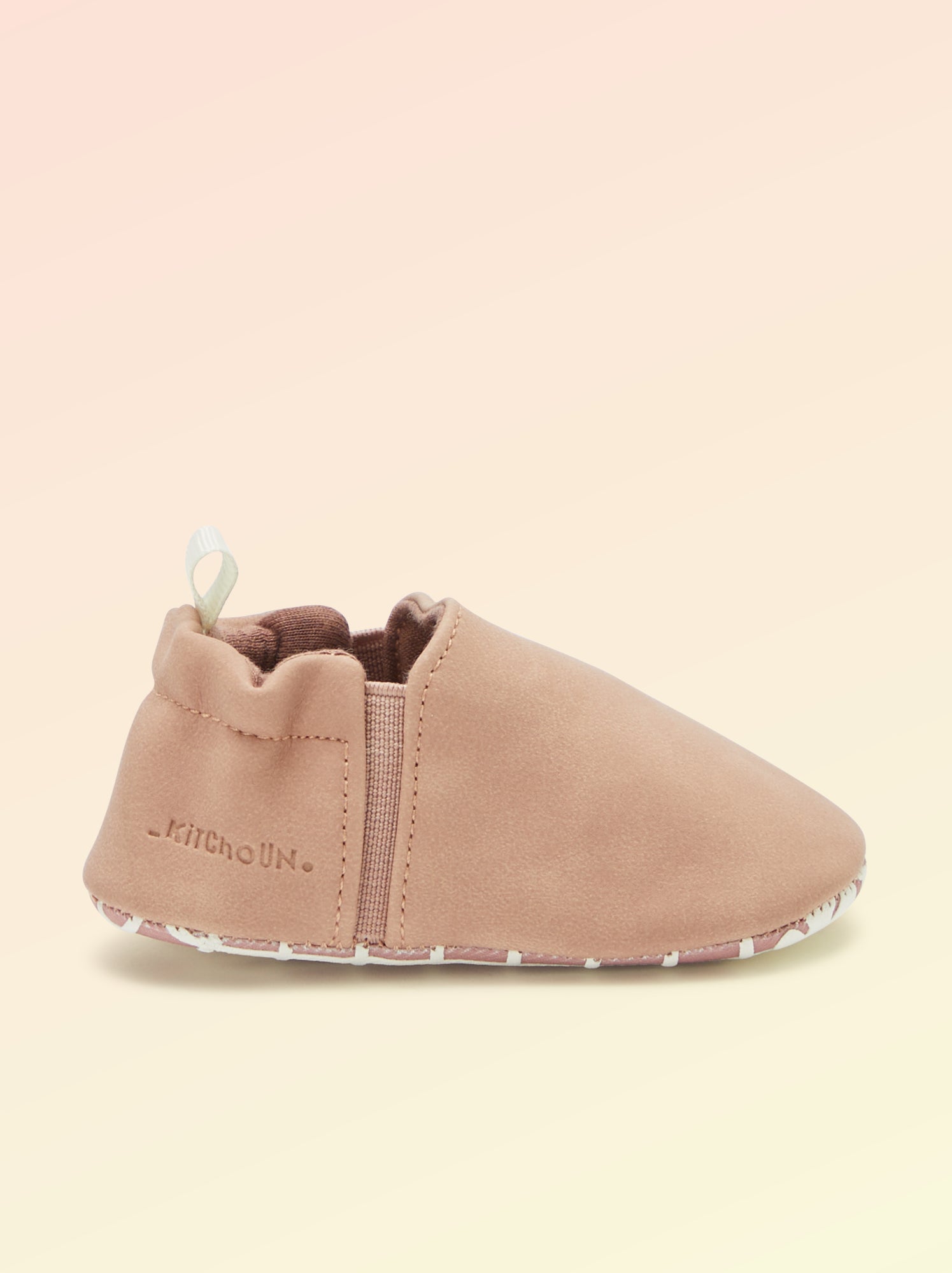 Chaussons motricité 1 'se retourner' - Kitchoun - Rose