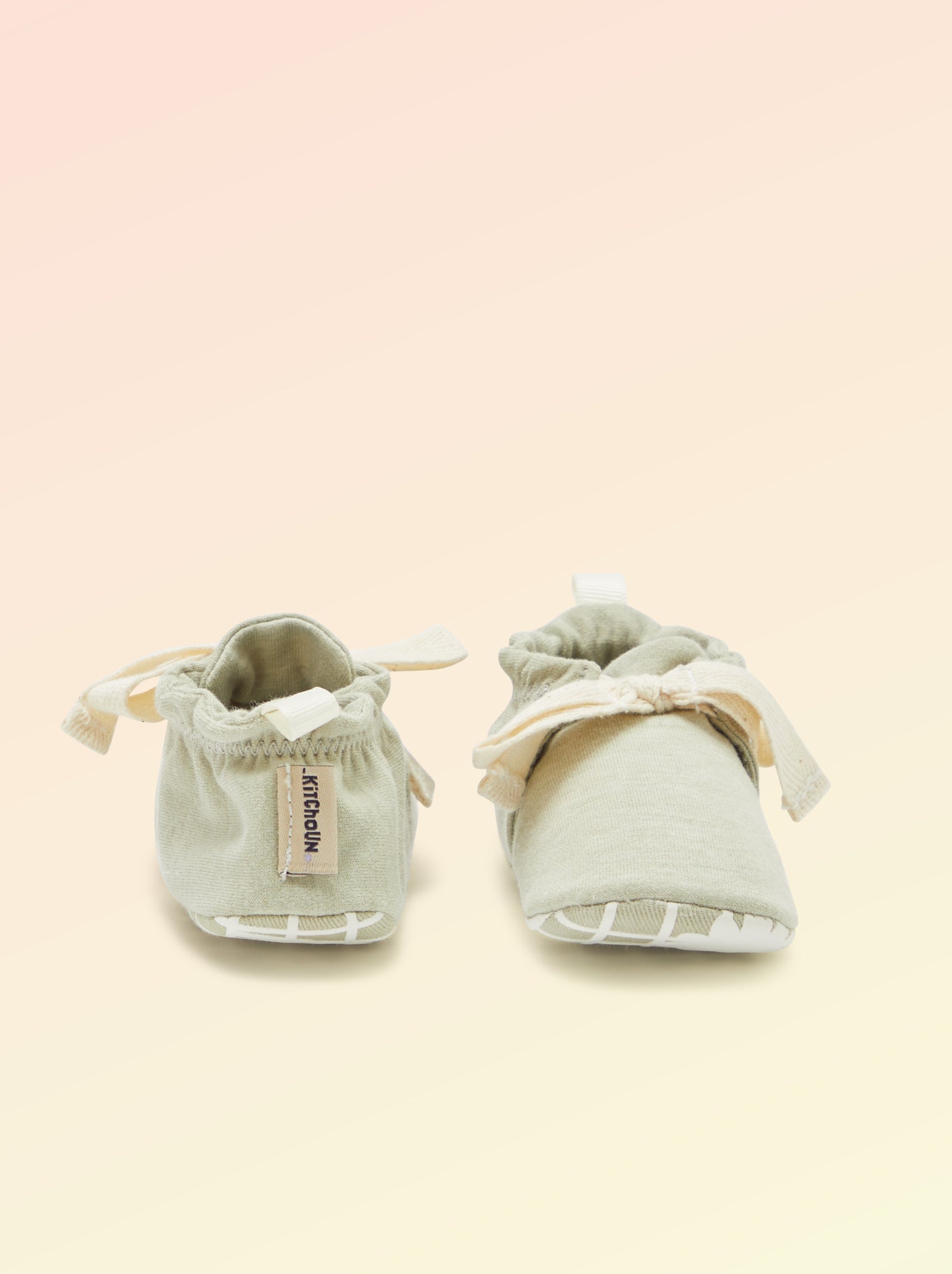 Chaussons motricité 1 'se retourner' - Kitchoun - Vert