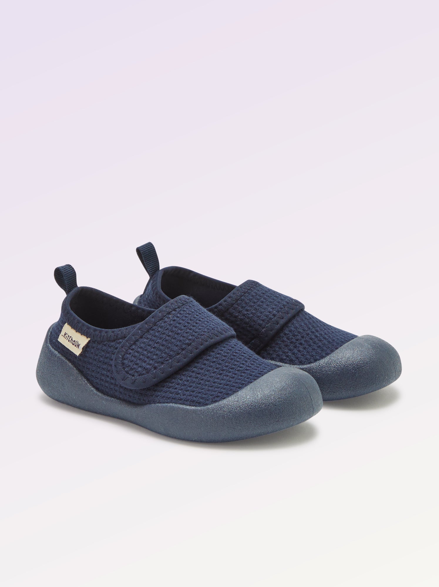 Chaussons motricité 3 '1ers pas' - Kitchoun - Bleu