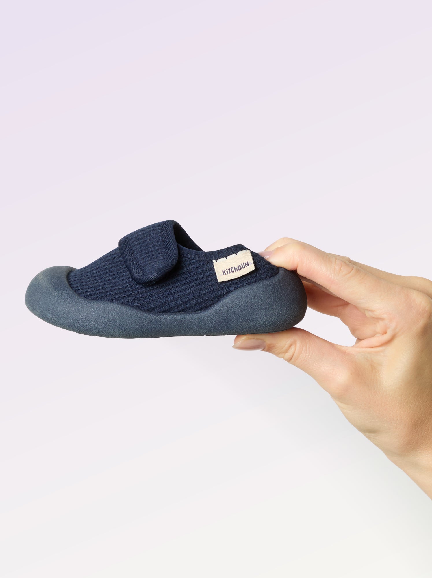 Chaussons motricité 3 '1ers pas' - Kitchoun - Bleu