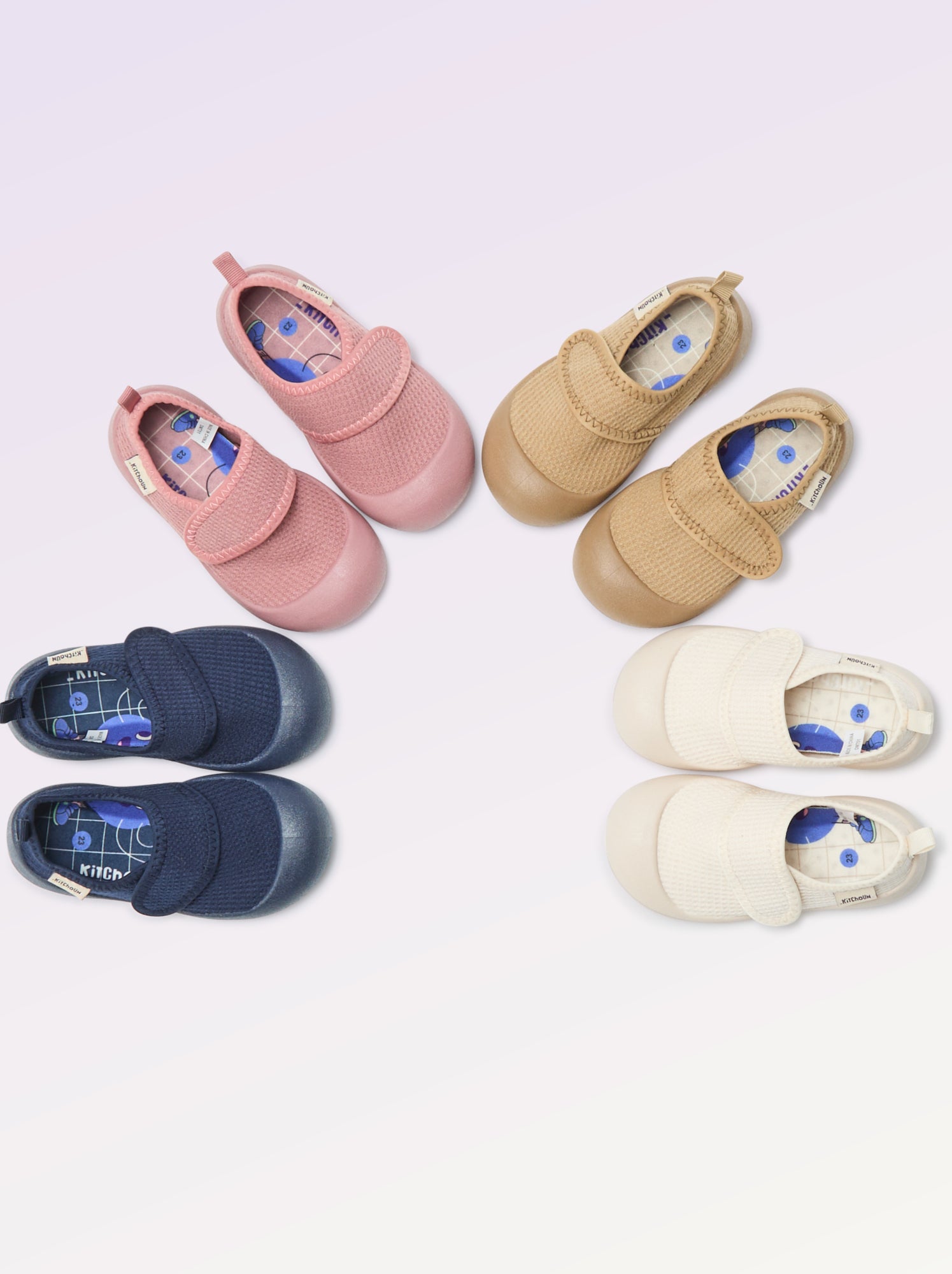 Chaussons motricité 3 '1ers pas' - Kitchoun - Bleu