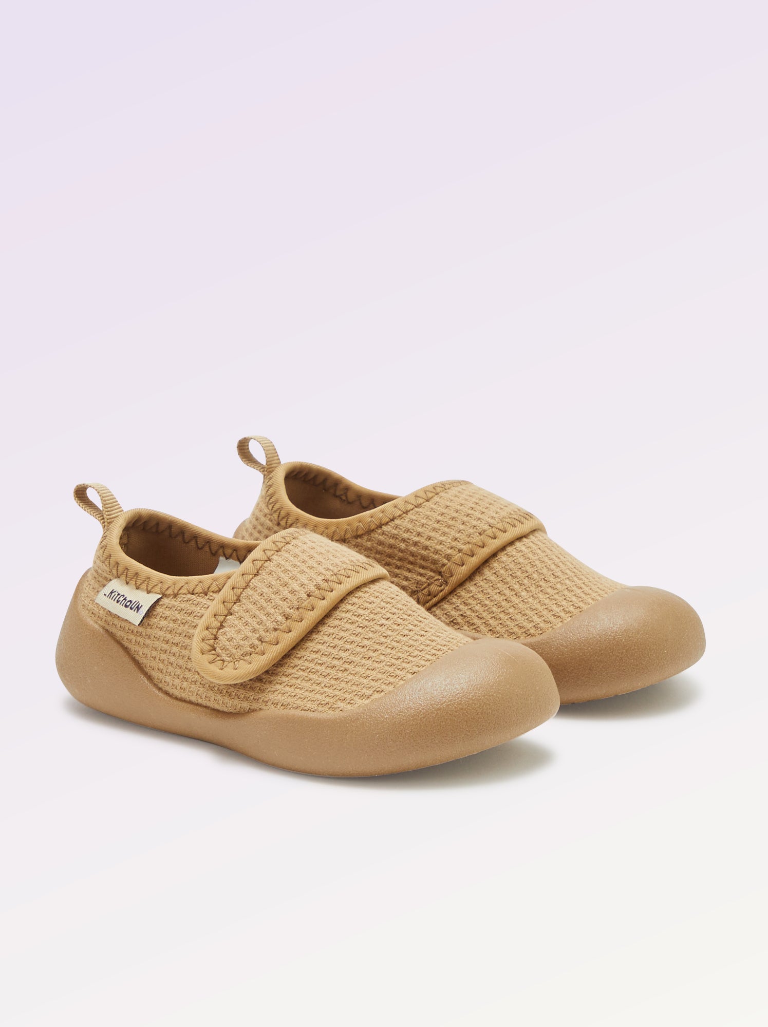 Chaussons motricité 3 '1ers pas' - Kitchoun - Marron