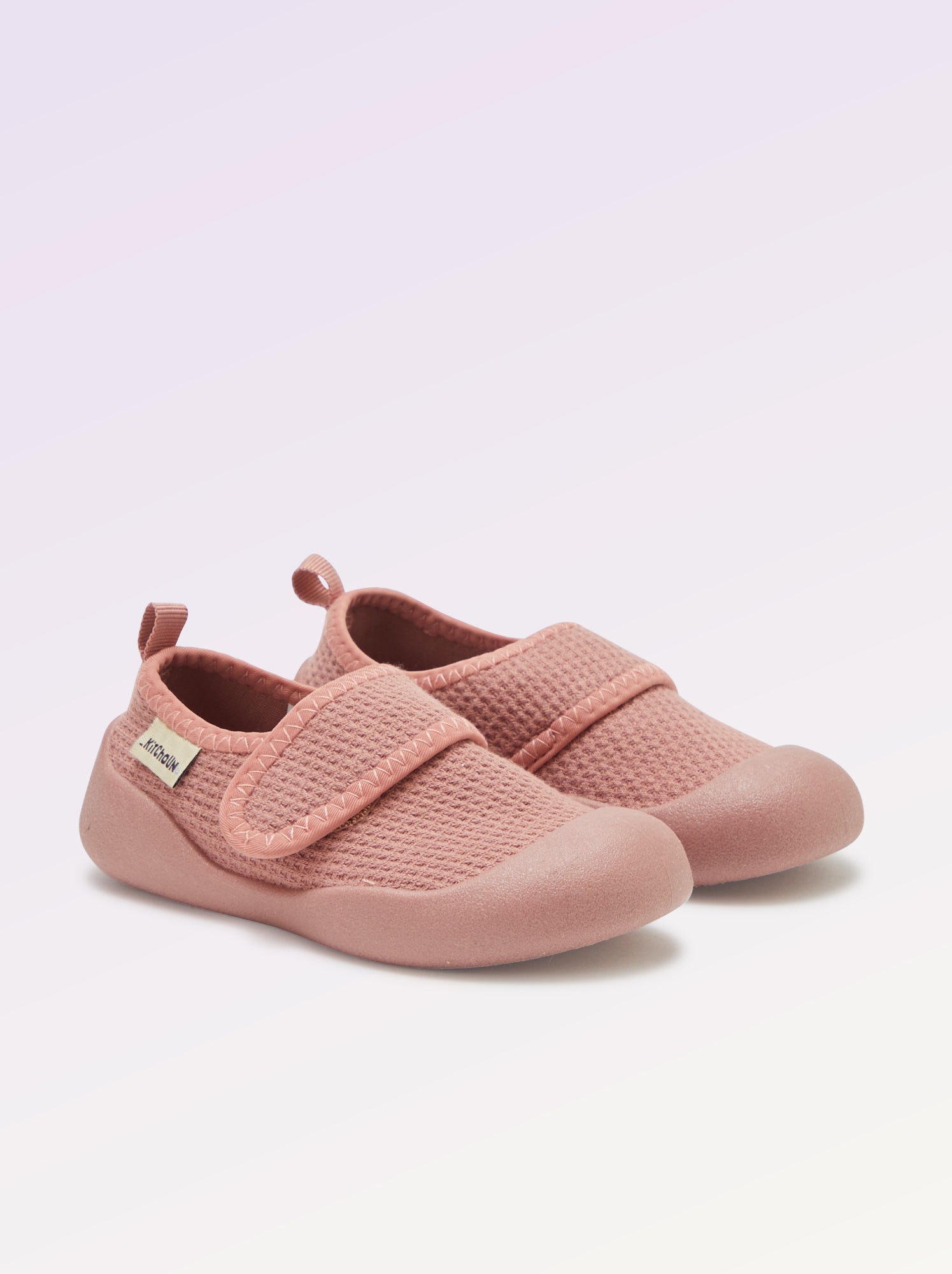 Chaussons motricité 3 '1ers pas' - Kitchoun - Rose (DMT51_2)