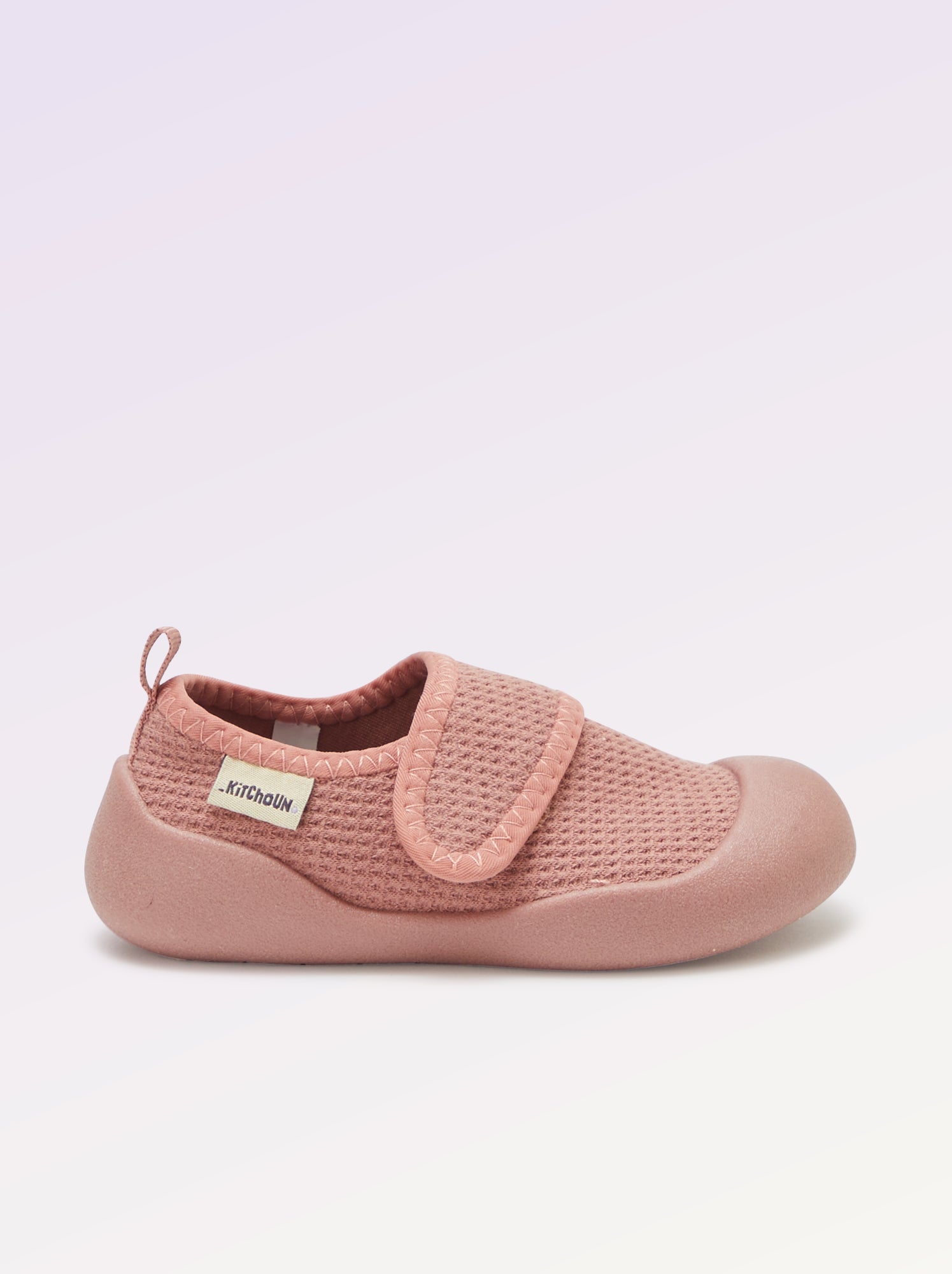 Chaussons motricité 3 '1ers pas' - Kitchoun - Rose (DMT51_2)