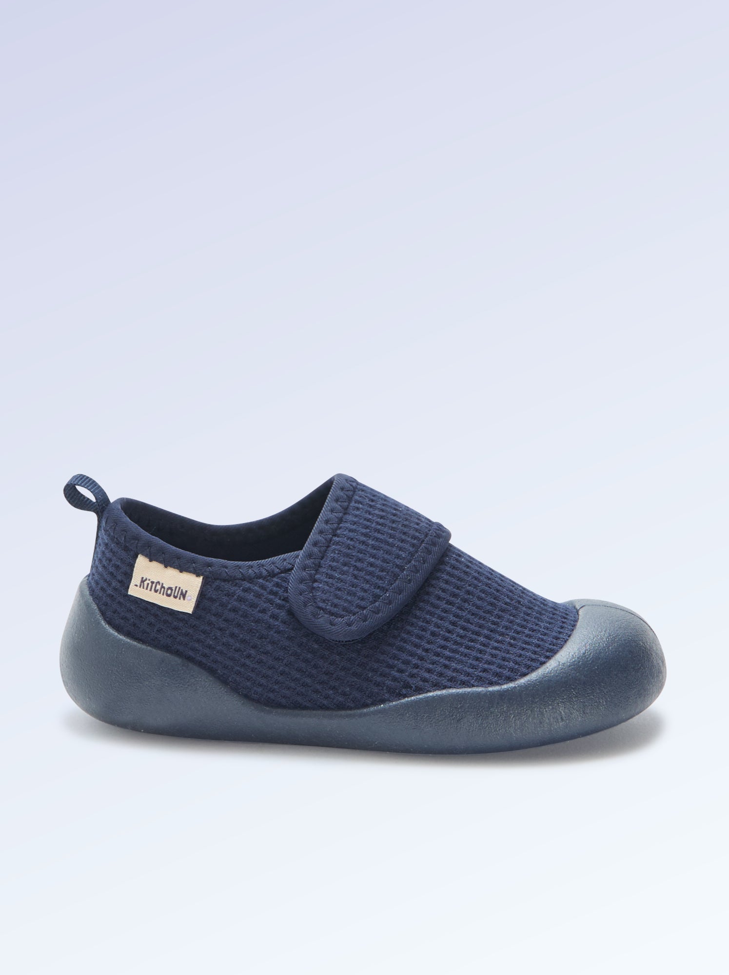 Chaussons motricité 4 'marcher' - Kitchoun - Bleu