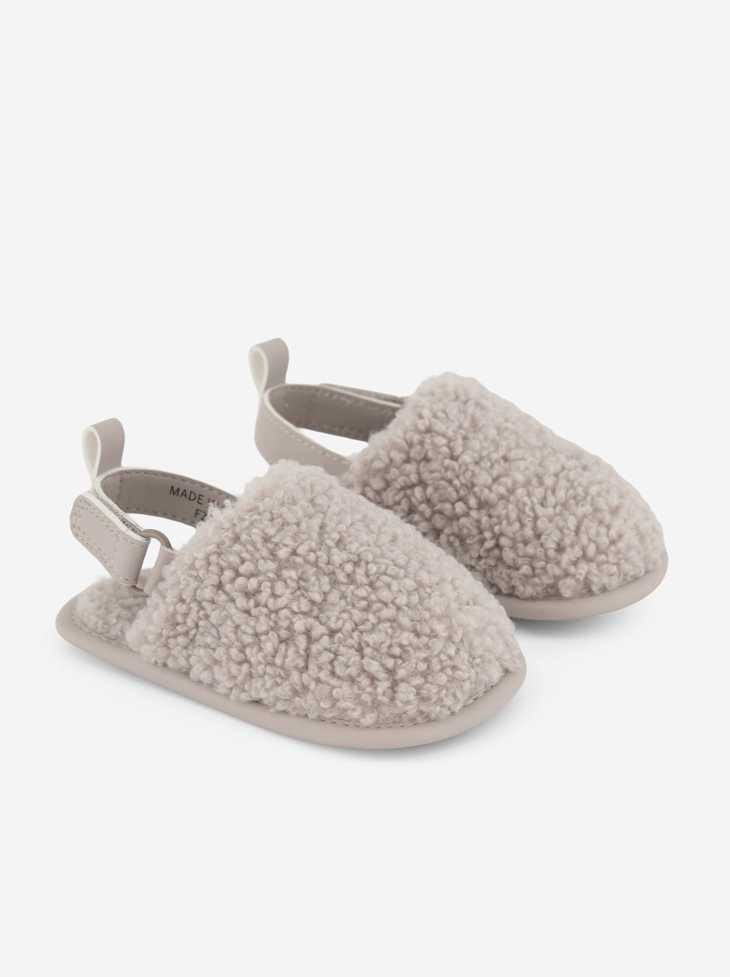 Chaussons mules avec brides de maintien - Beige