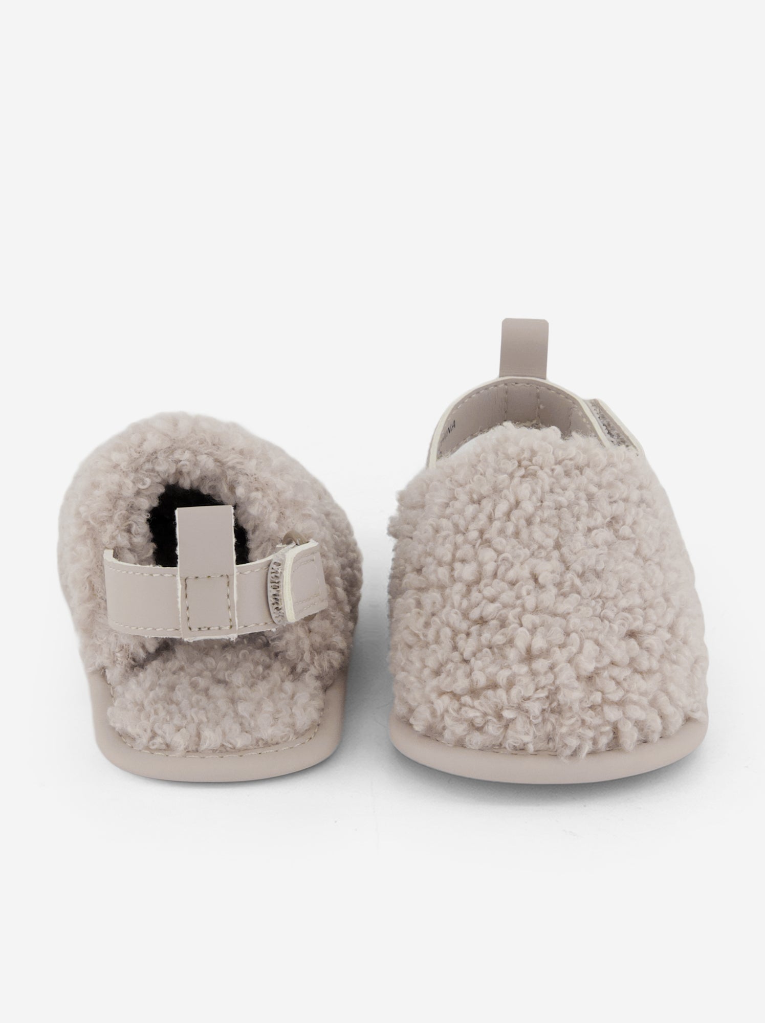 Chaussons mules avec brides de maintien - Beige