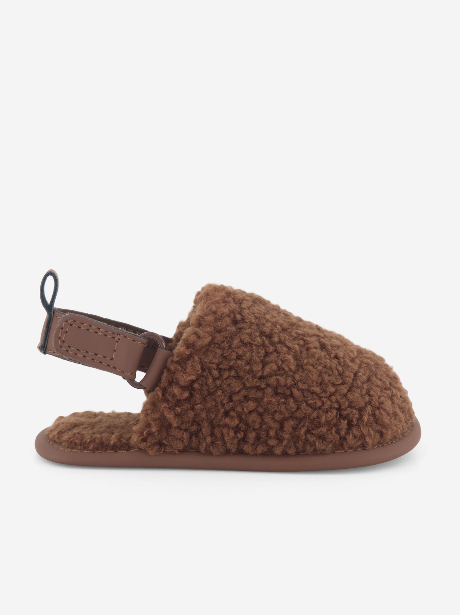 Chaussons mules avec brides de maintien - Marron