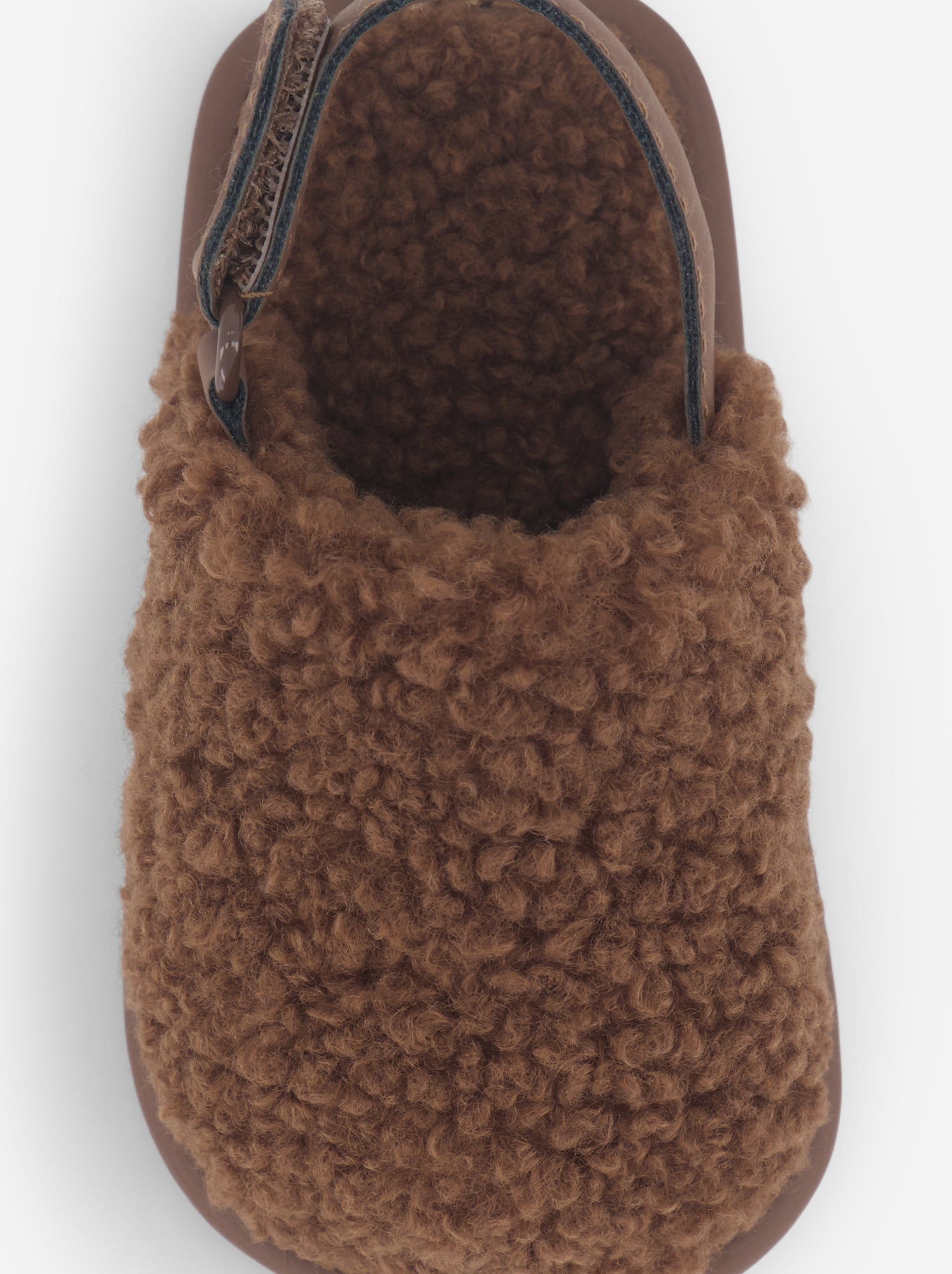 Chaussons mules avec brides de maintien - Marron