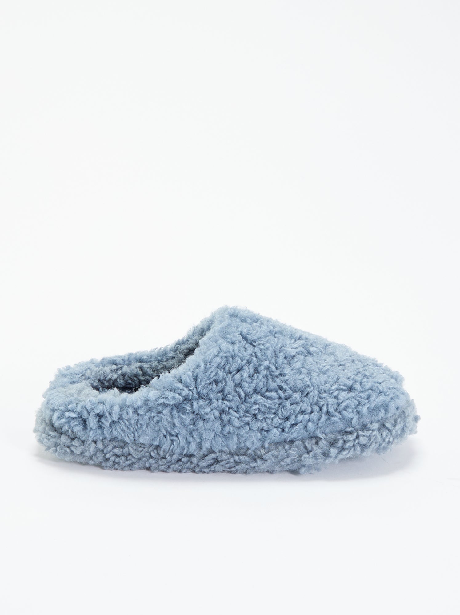 Chaussons mules effet moutonné - Gris