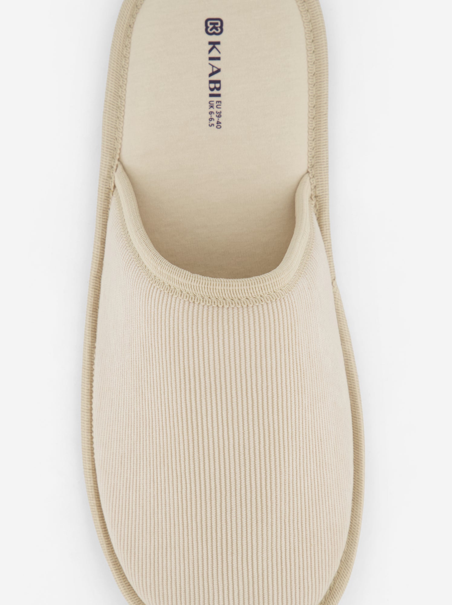 Chaussons mules en velours - Beige