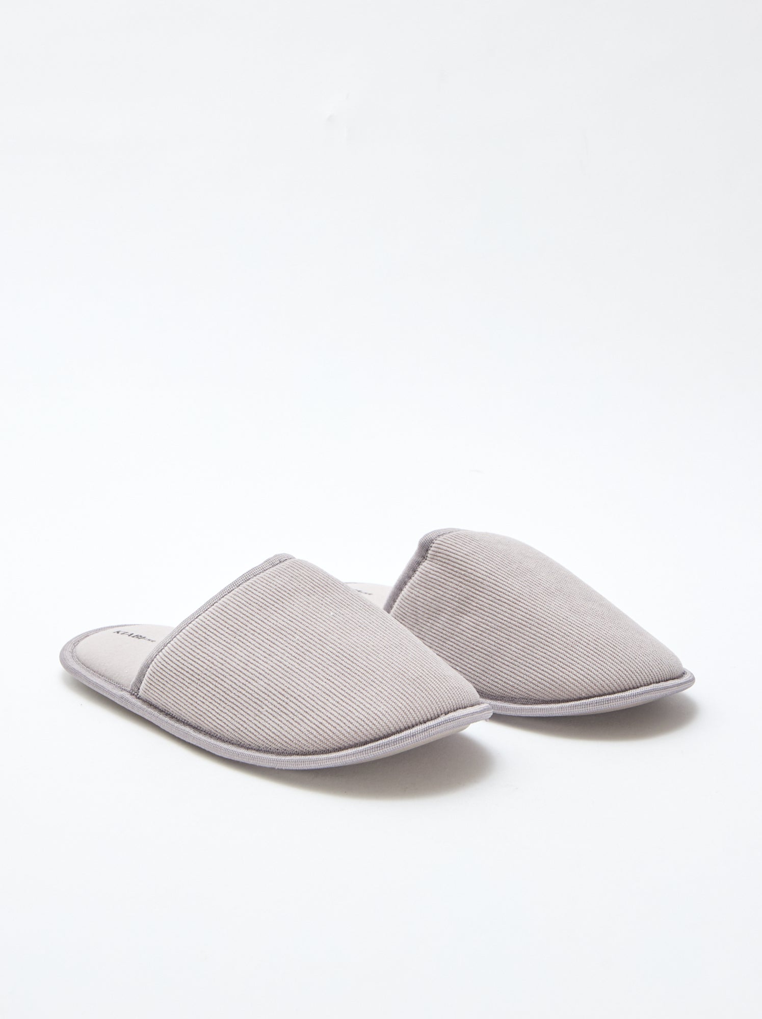 Chaussons mules en velours - Gris