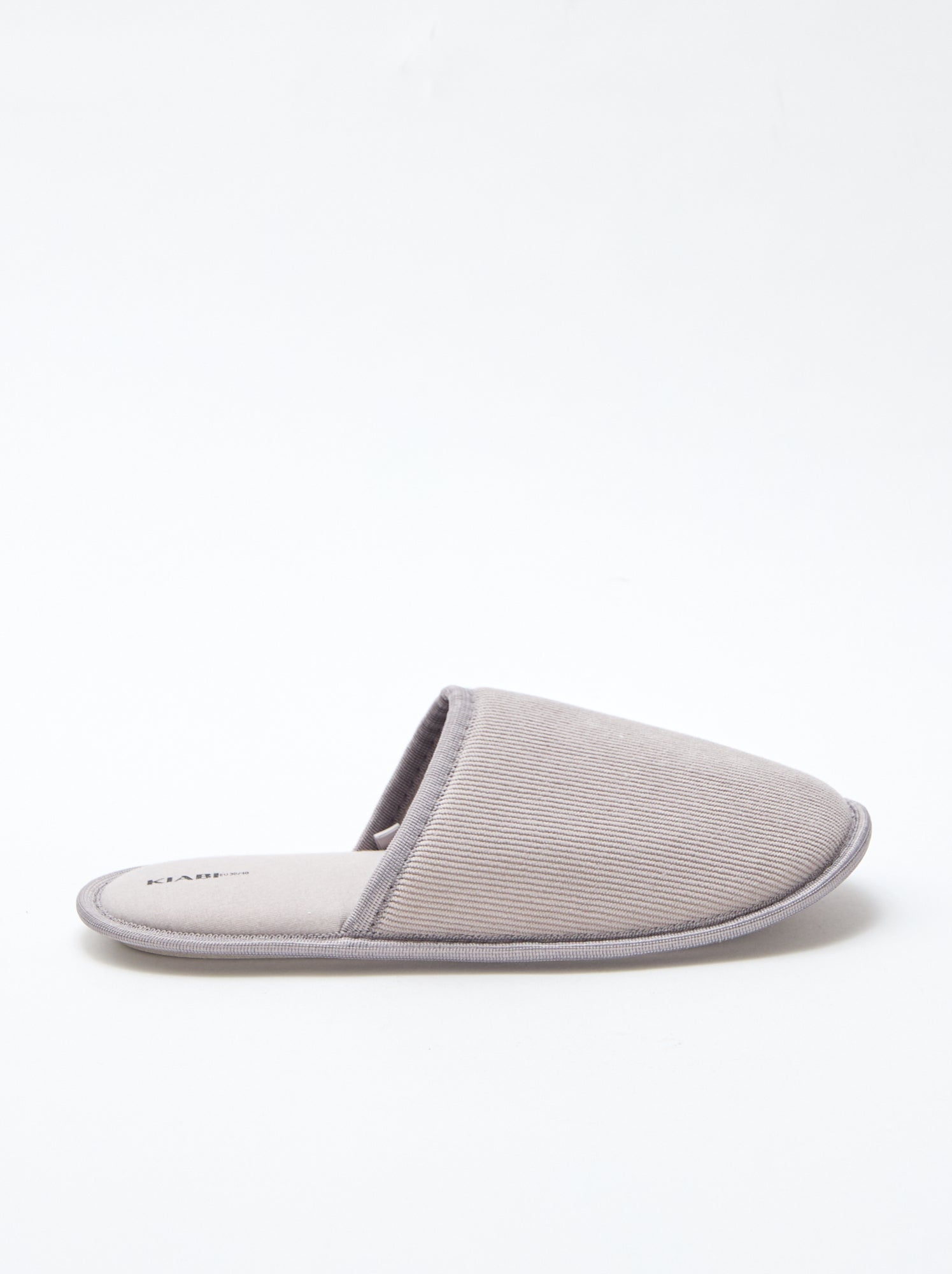Chaussons mules en velours - Gris
