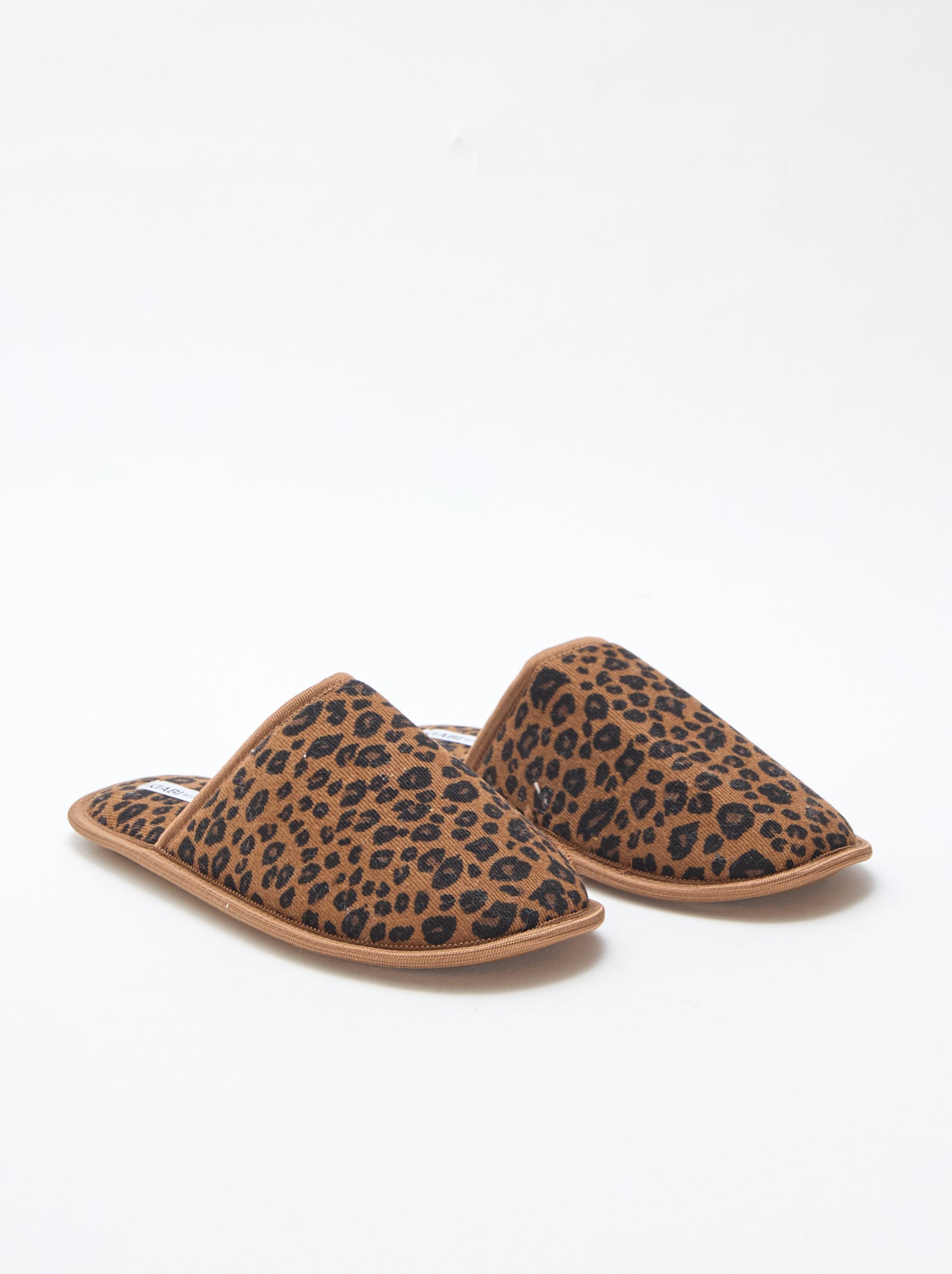 Chaussons mules en velours - Léopard