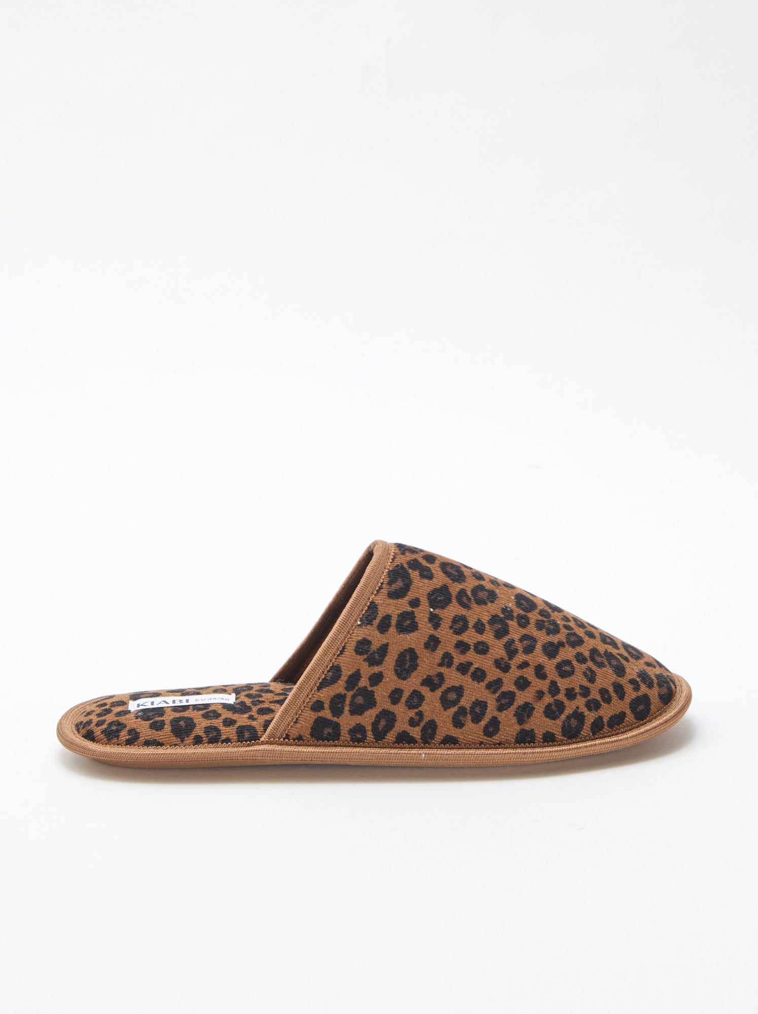 Chaussons mules en velours - Léopard