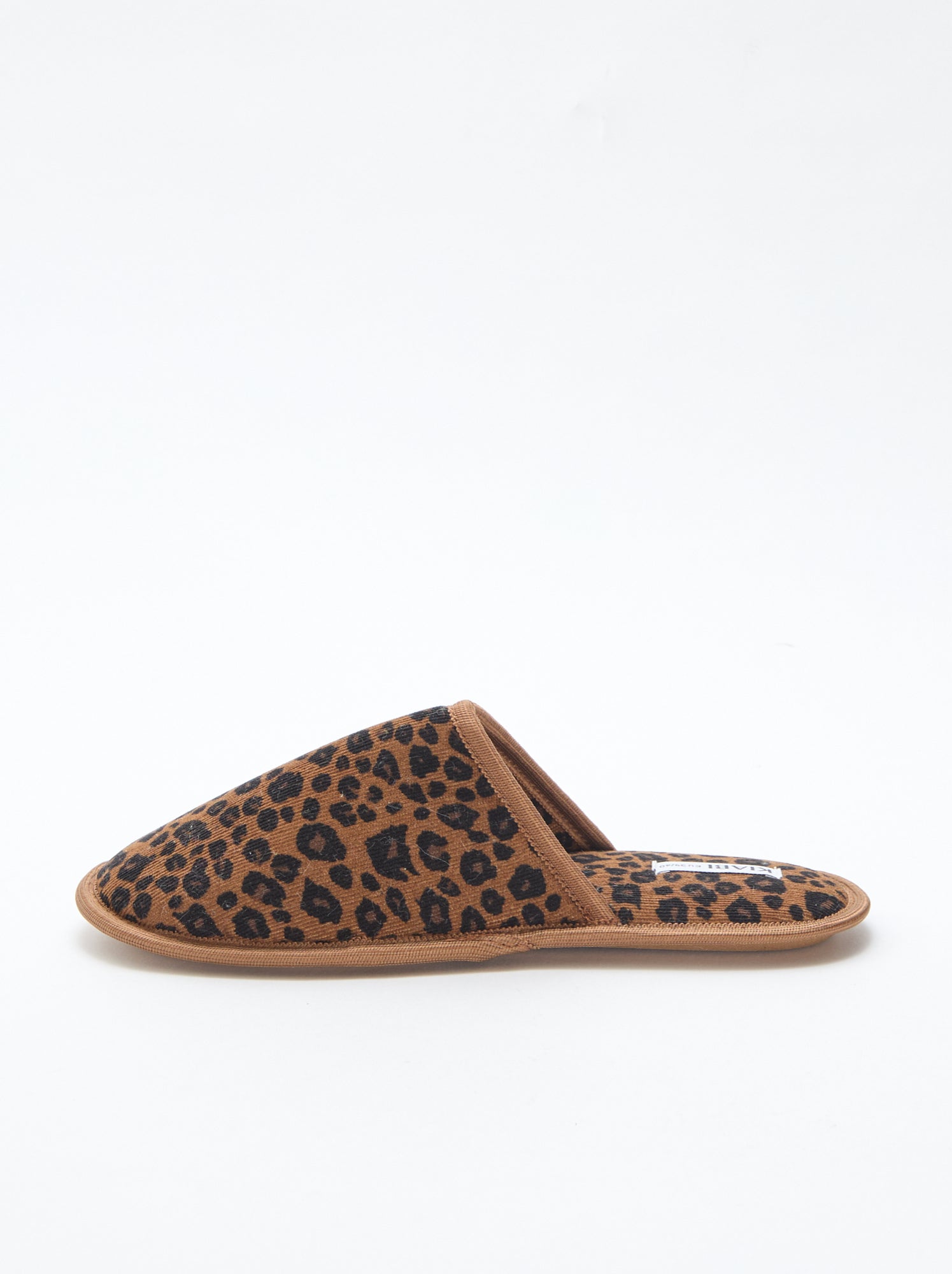 Chaussons mules en velours - Léopard