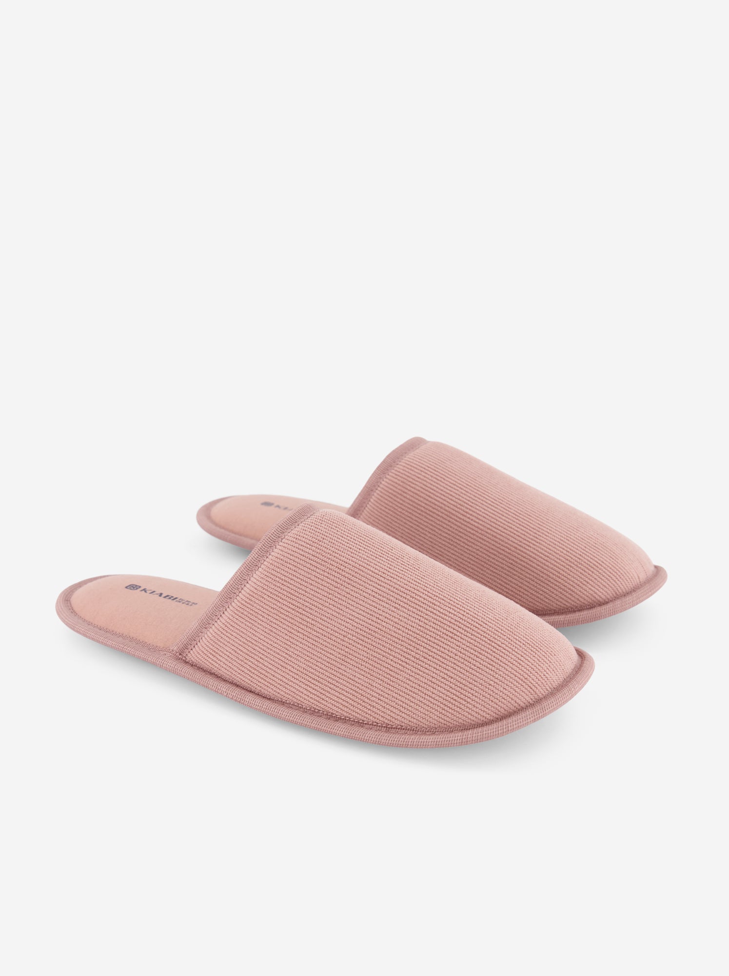 Chaussons mules en velours - Rose