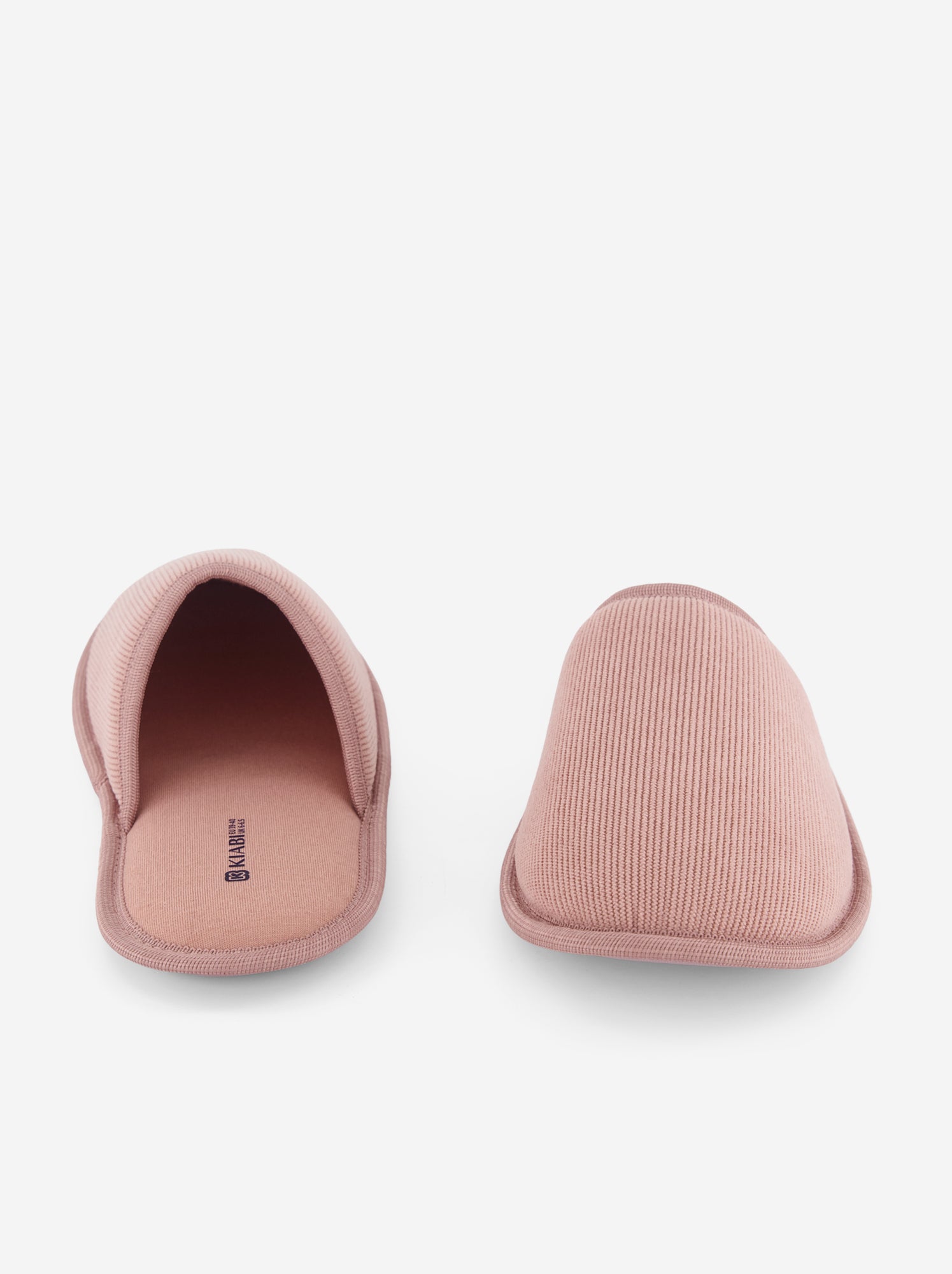 Chaussons mules en velours - Rose