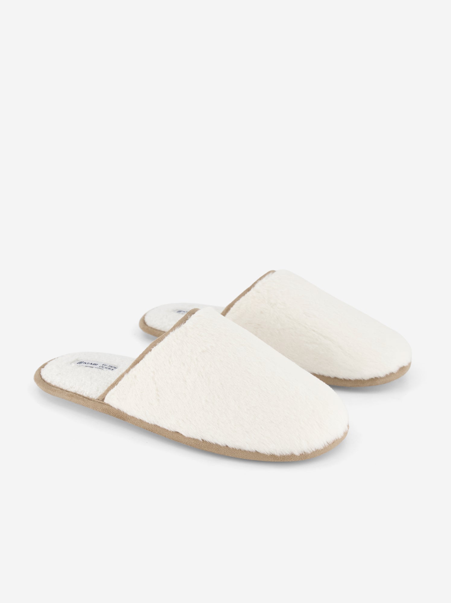 Chaussons mules fourrés - Beige