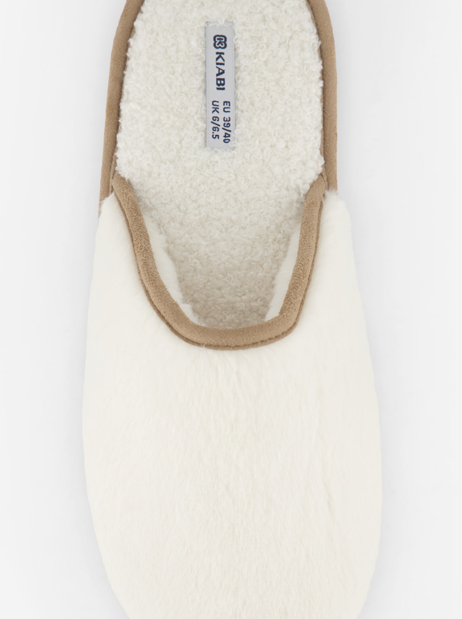 Chaussons mules fourrés - Beige
