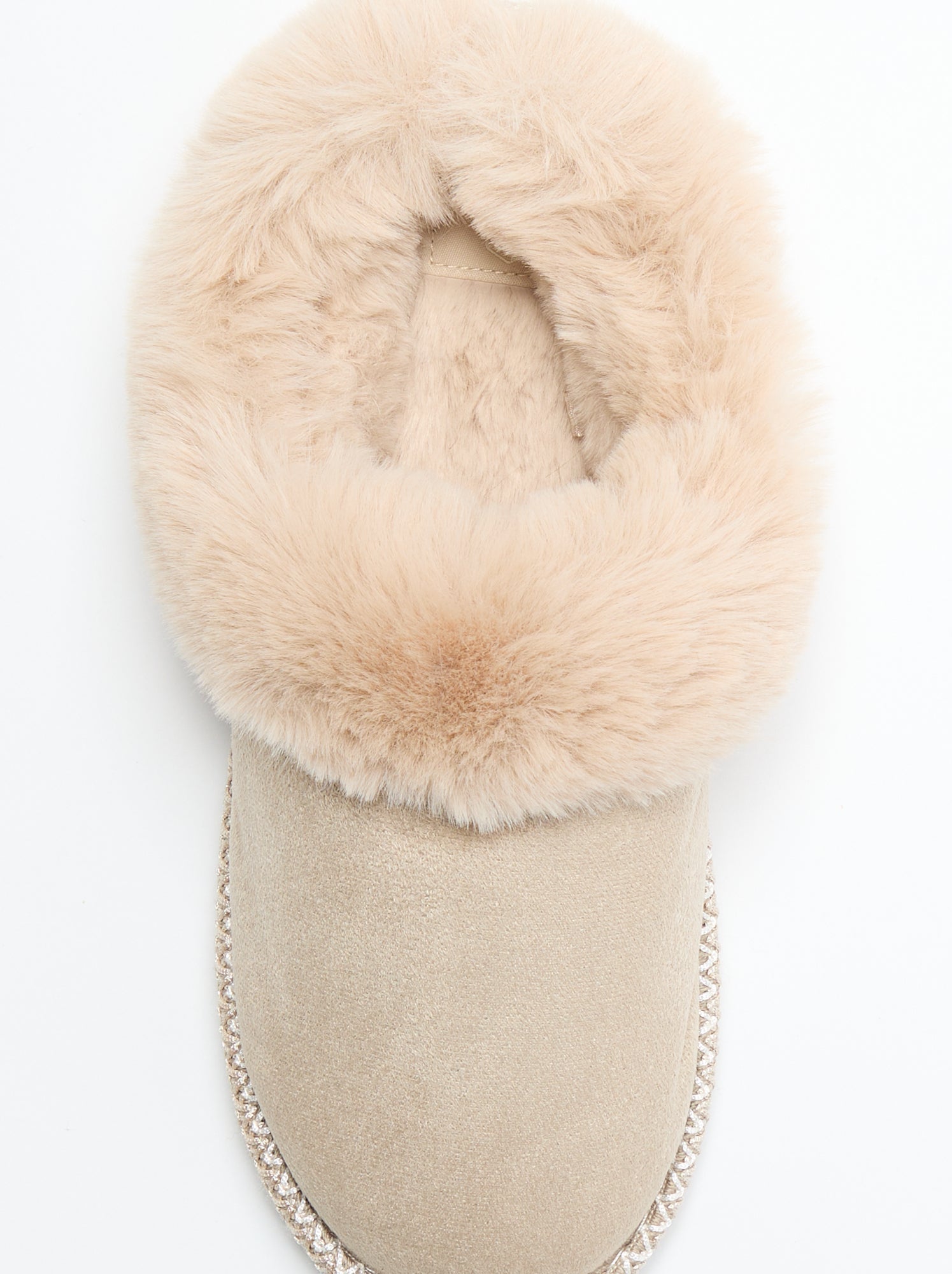 Chaussons mules fourrés - Blanc