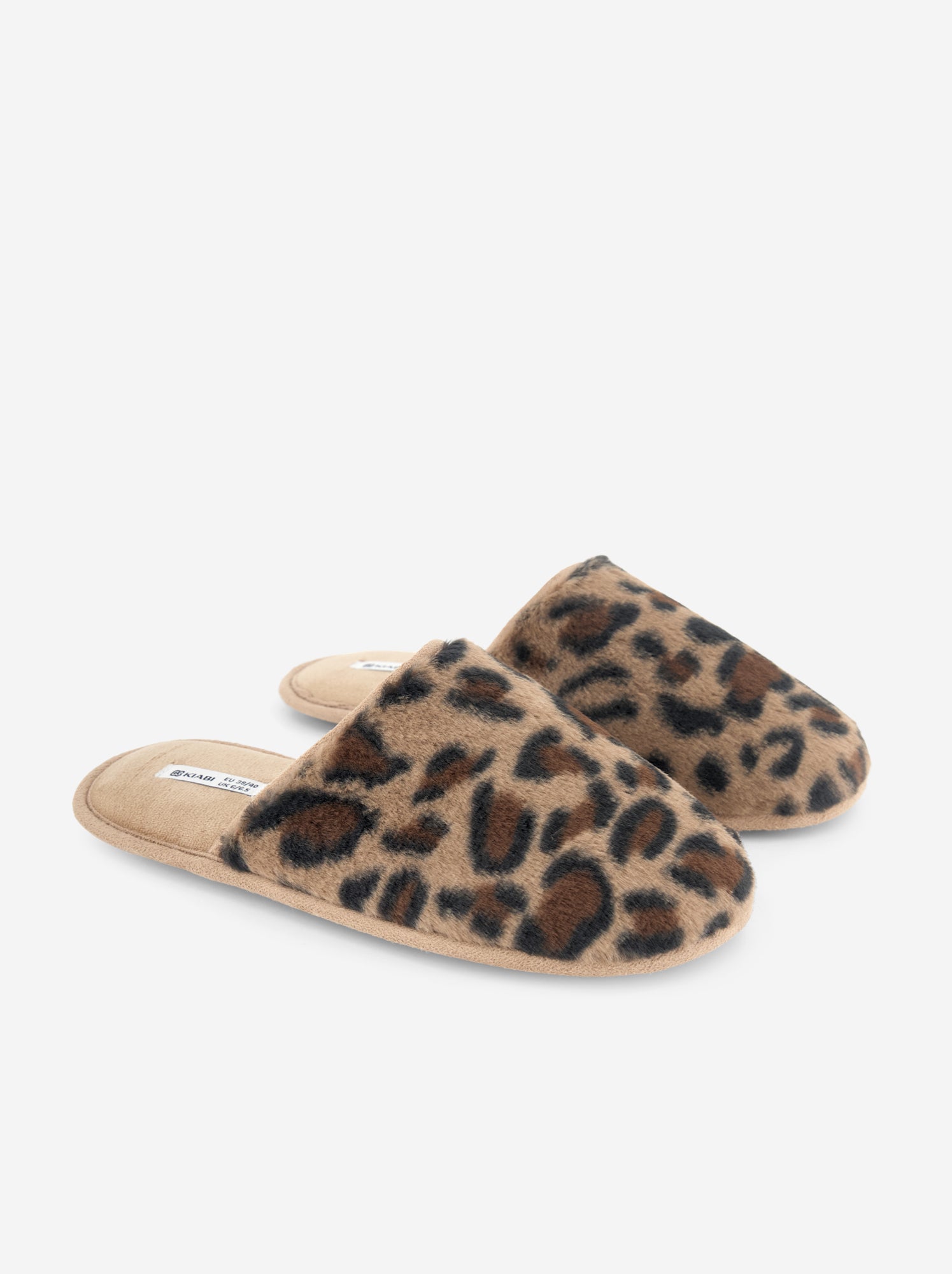 Chaussons mules fourrés - Marron