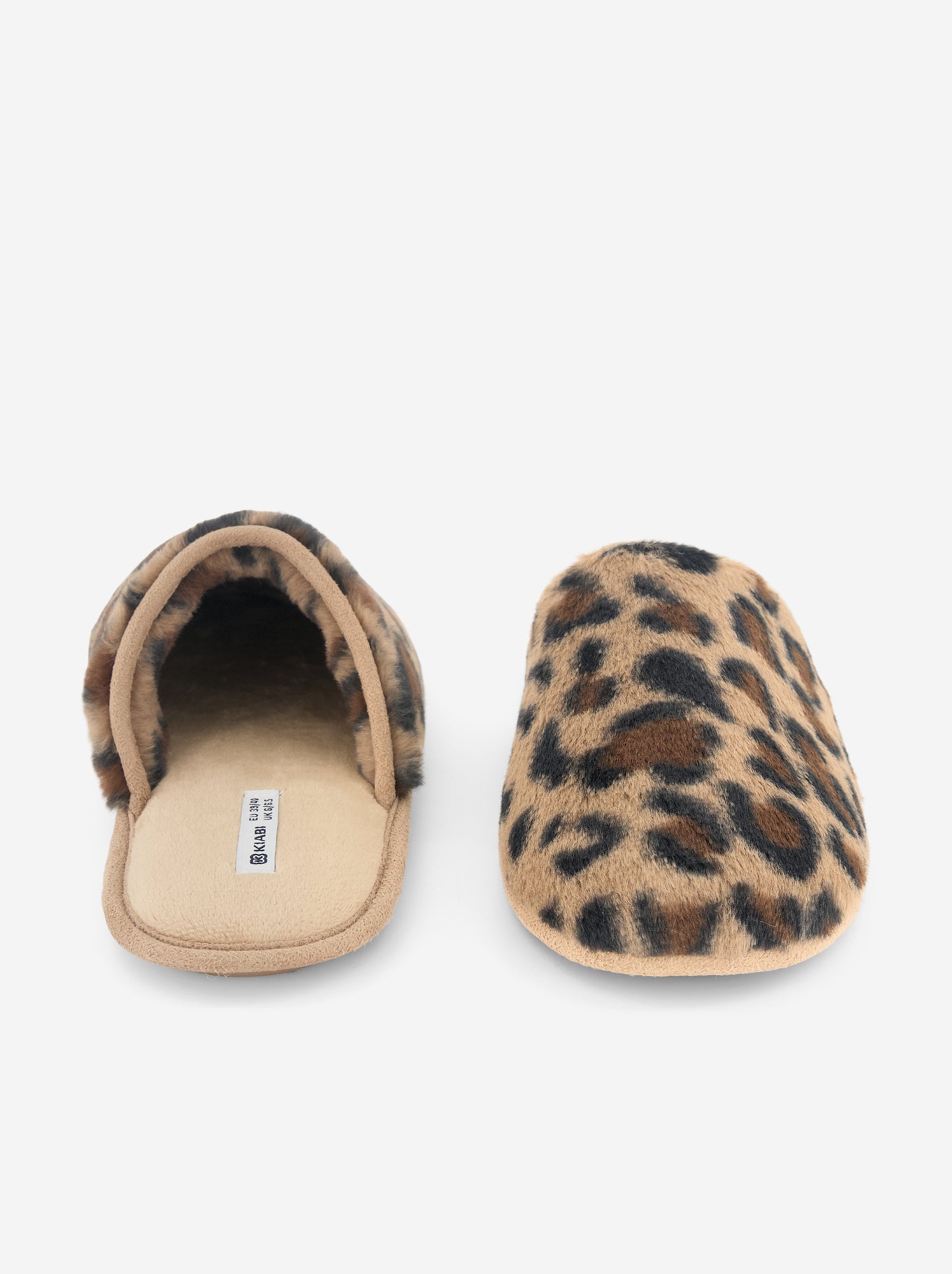 Chaussons mules fourrés - Marron