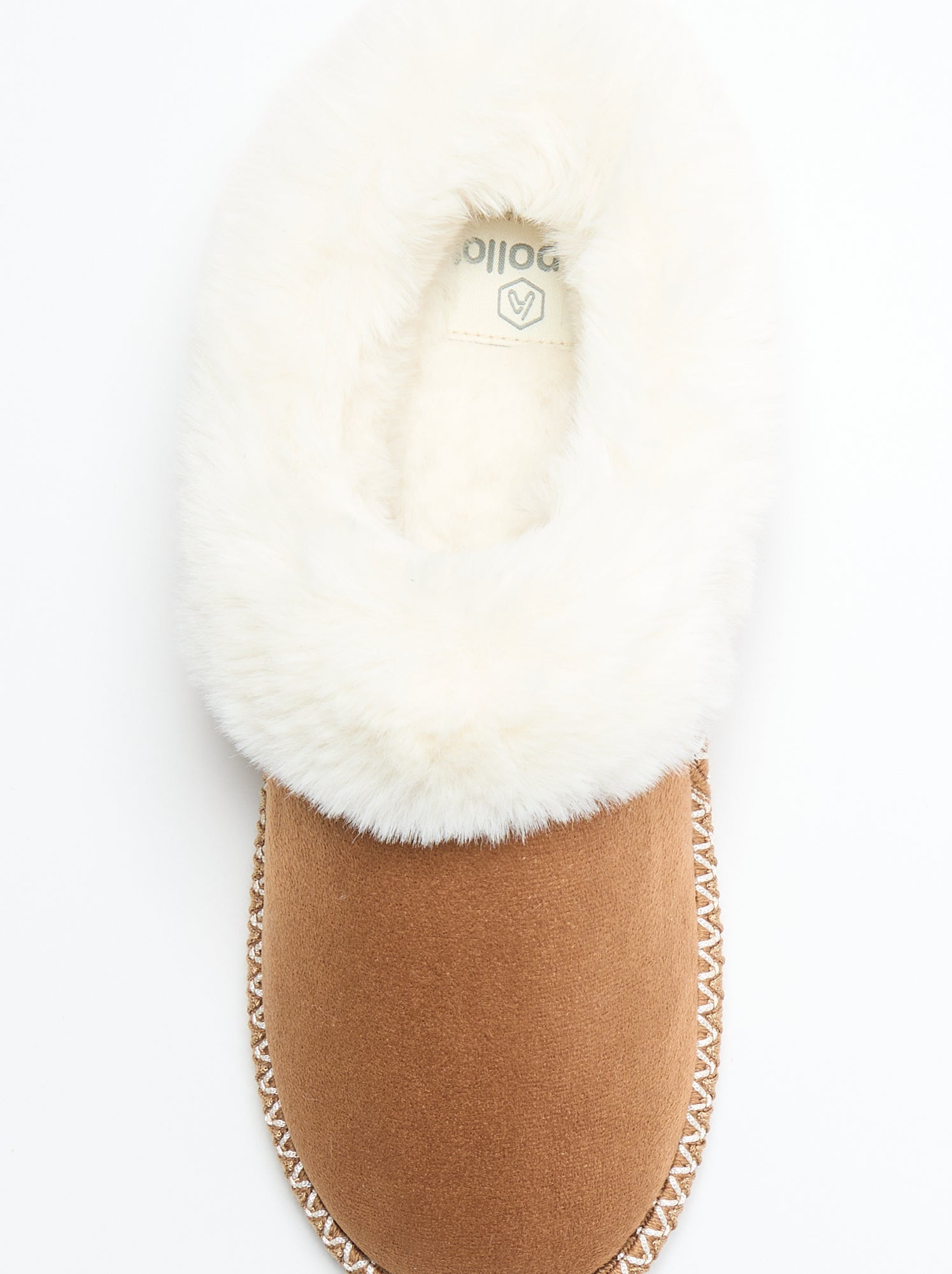 Chaussons mules fourrés - Marron