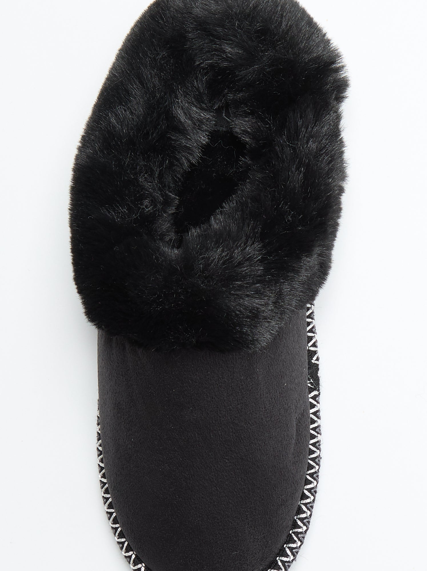 Chaussons mules fourrés - Noir