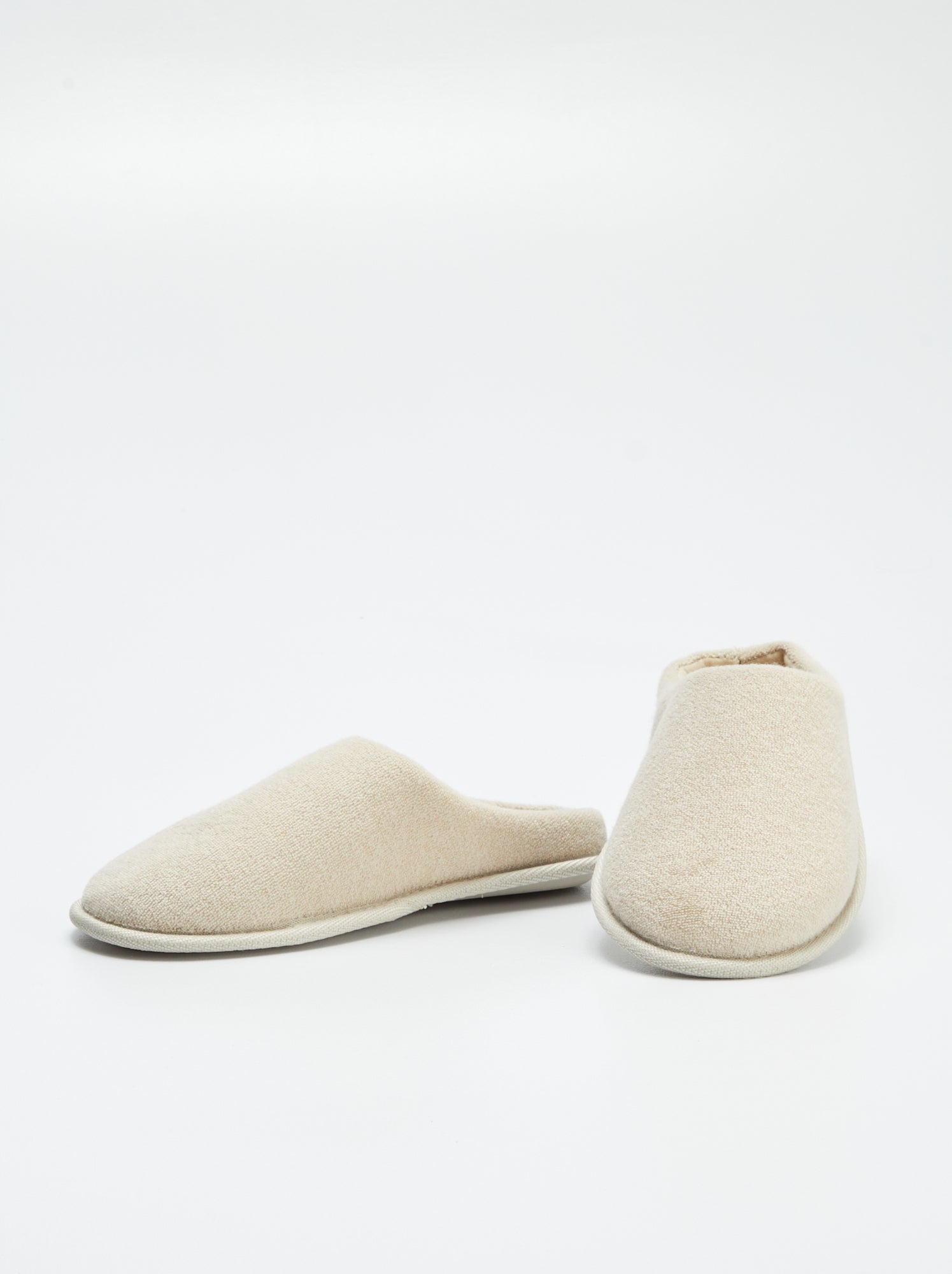 Chaussons mules unis - Beige