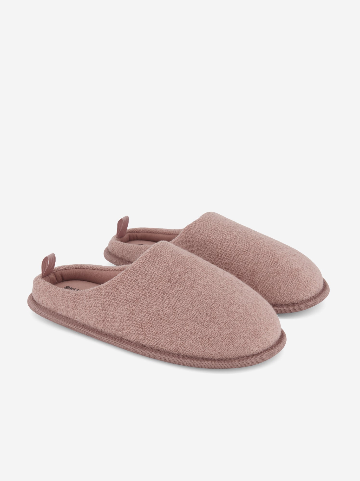 Chaussons mules unis - Rose
