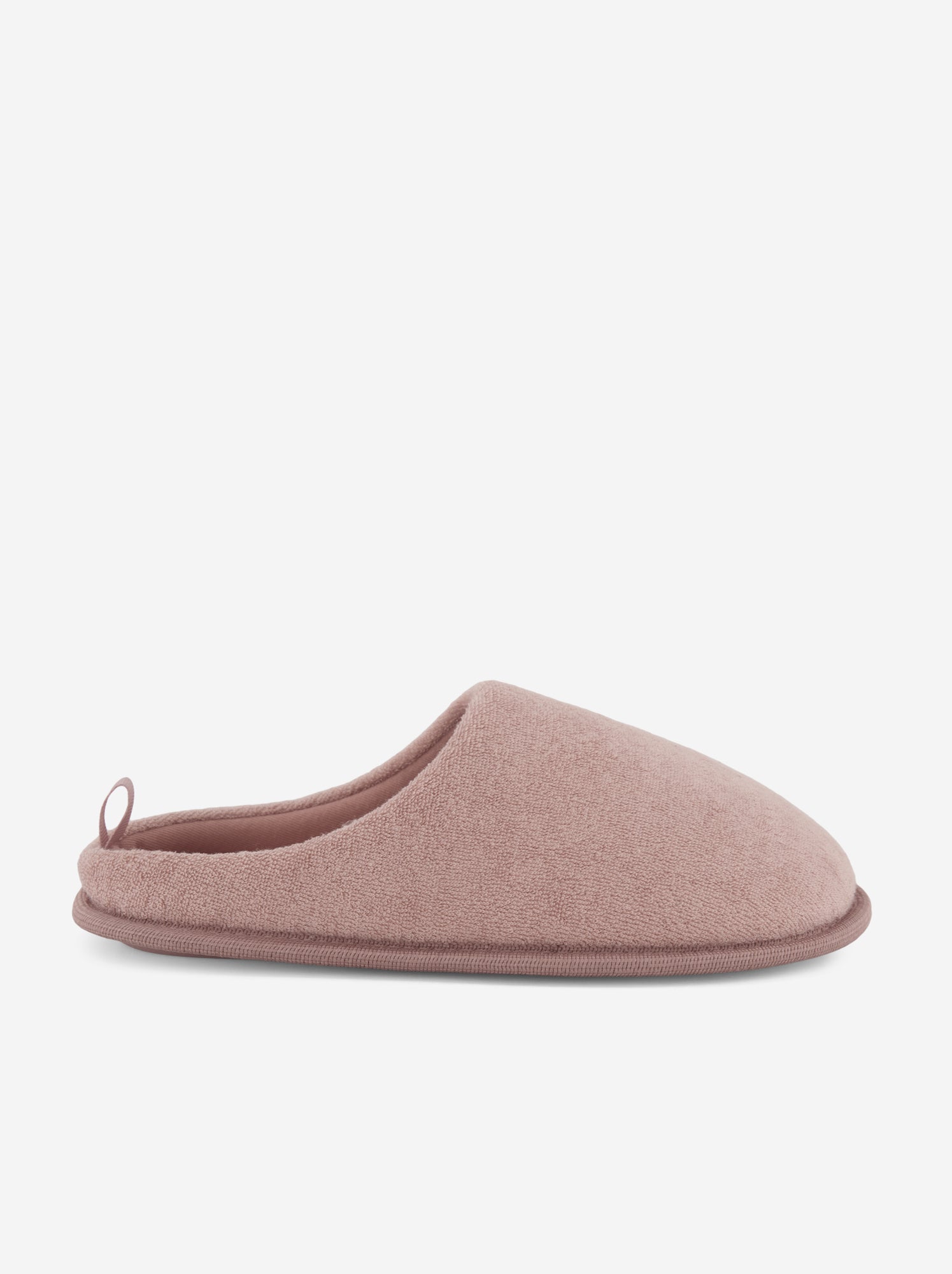 Chaussons mules unis - Rose