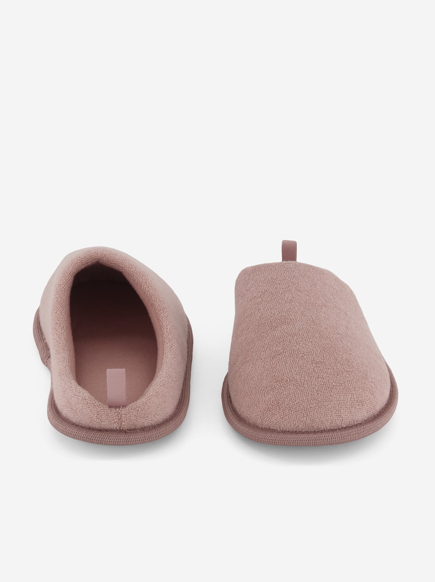 Chaussons mules unis - Rose