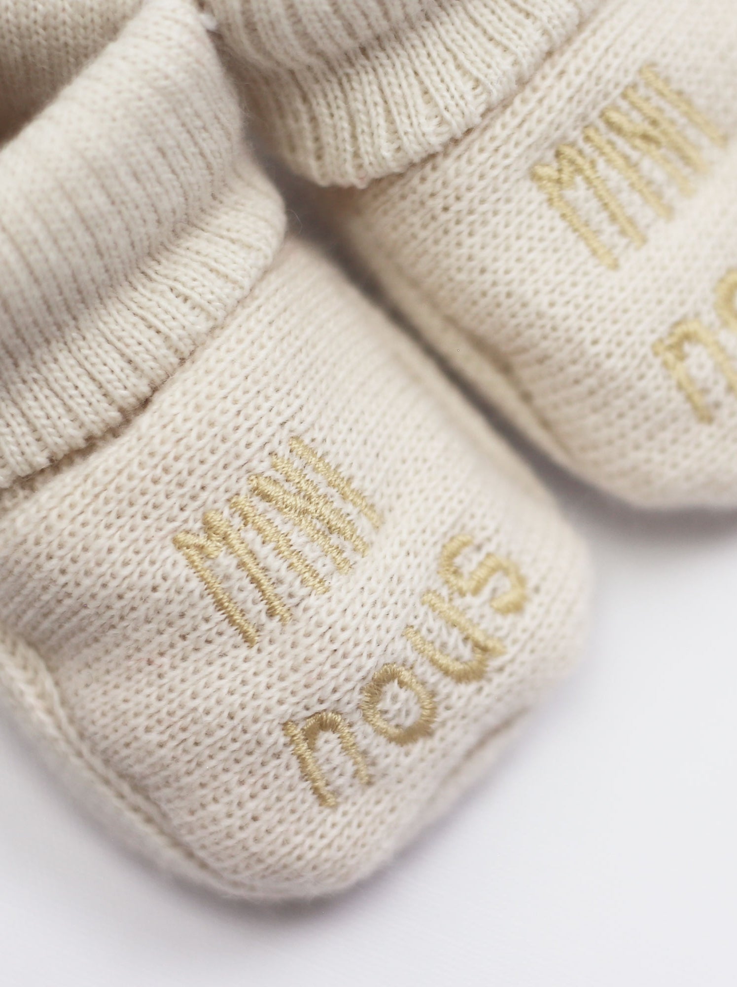 Chaussons naissance - mini nous - Beige