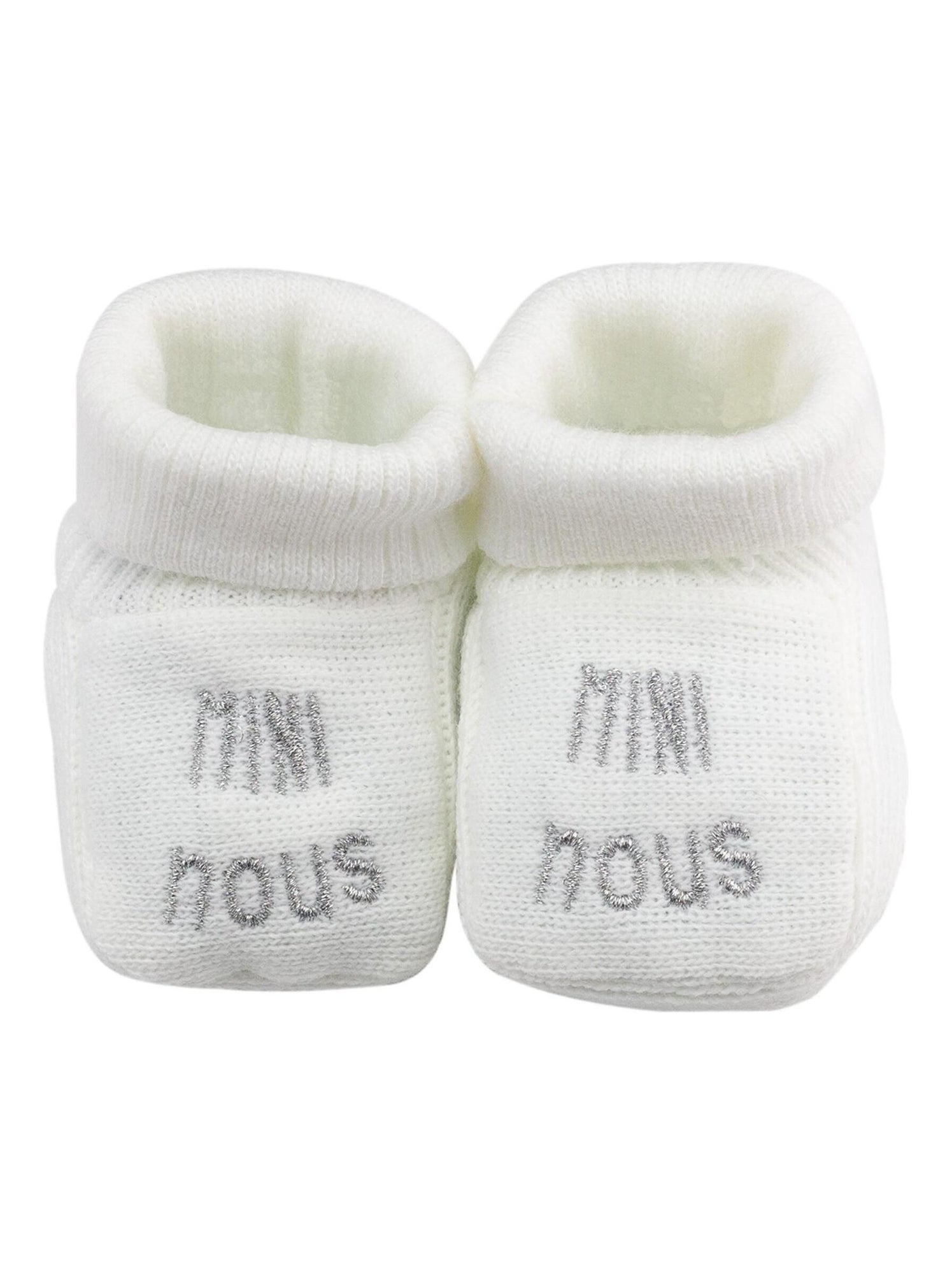 Chaussons naissance - mini nous - Blanc