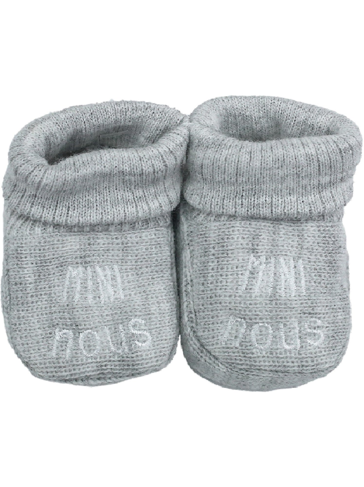 Chaussons naissance - mini nous - Gris clair
