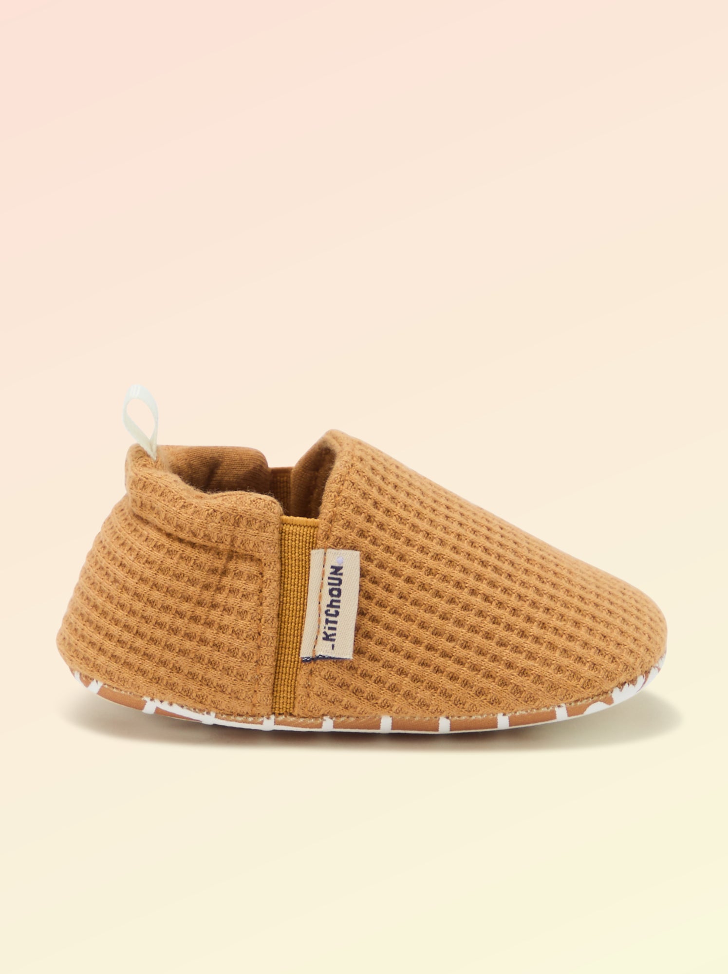 Chaussons souples avec élastiques motricité 1 - Kitchoun - Jaune