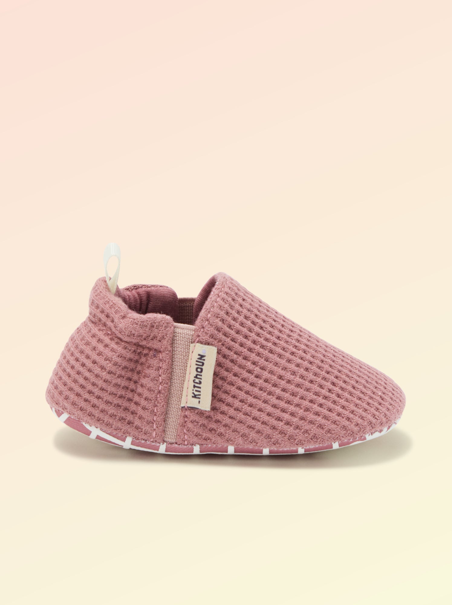Chaussons souples avec élastiques motricité 1 - Kitchoun - Rose