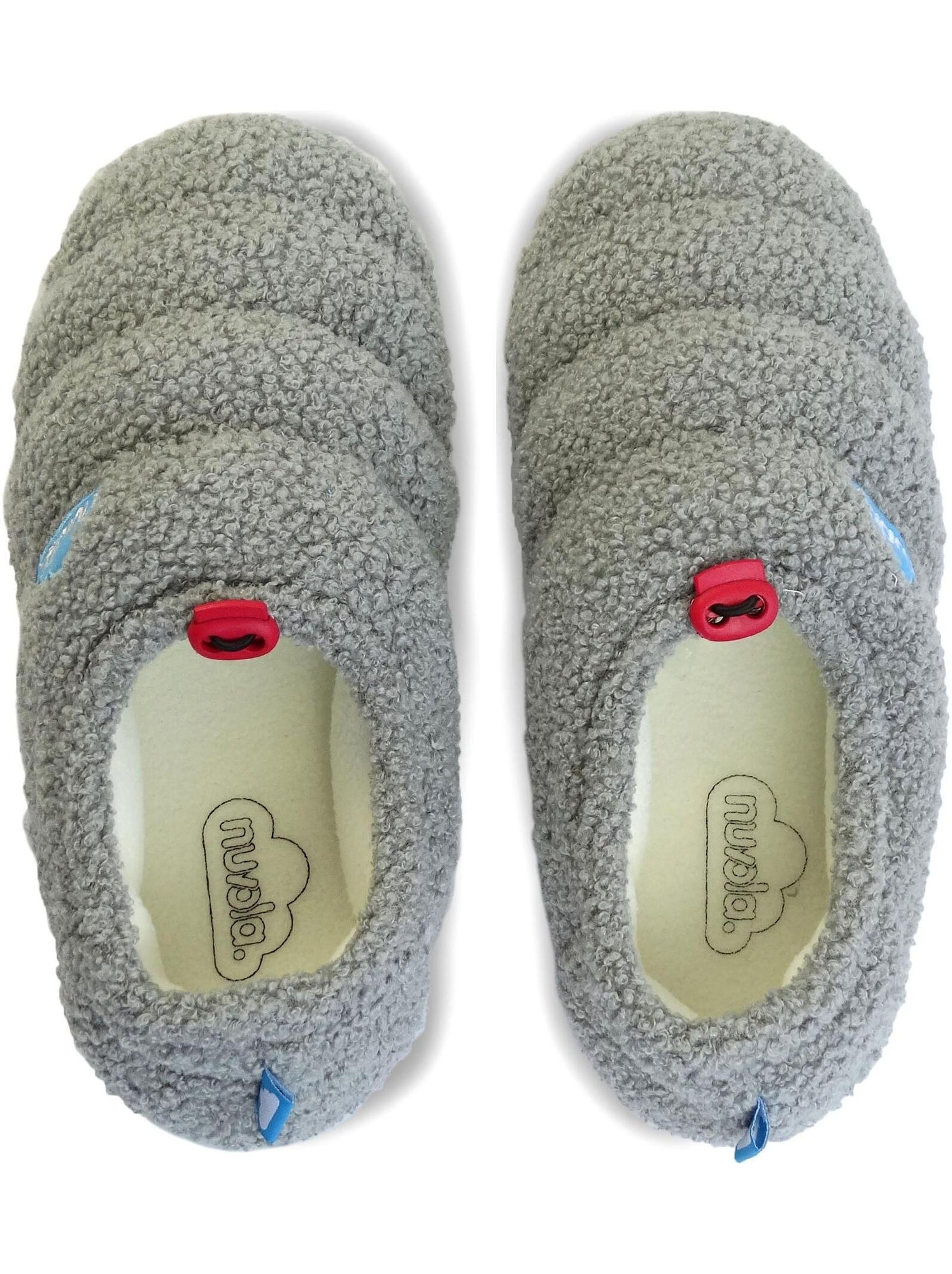 Chaussons unisexes nuvola semelle en gomme - Gris