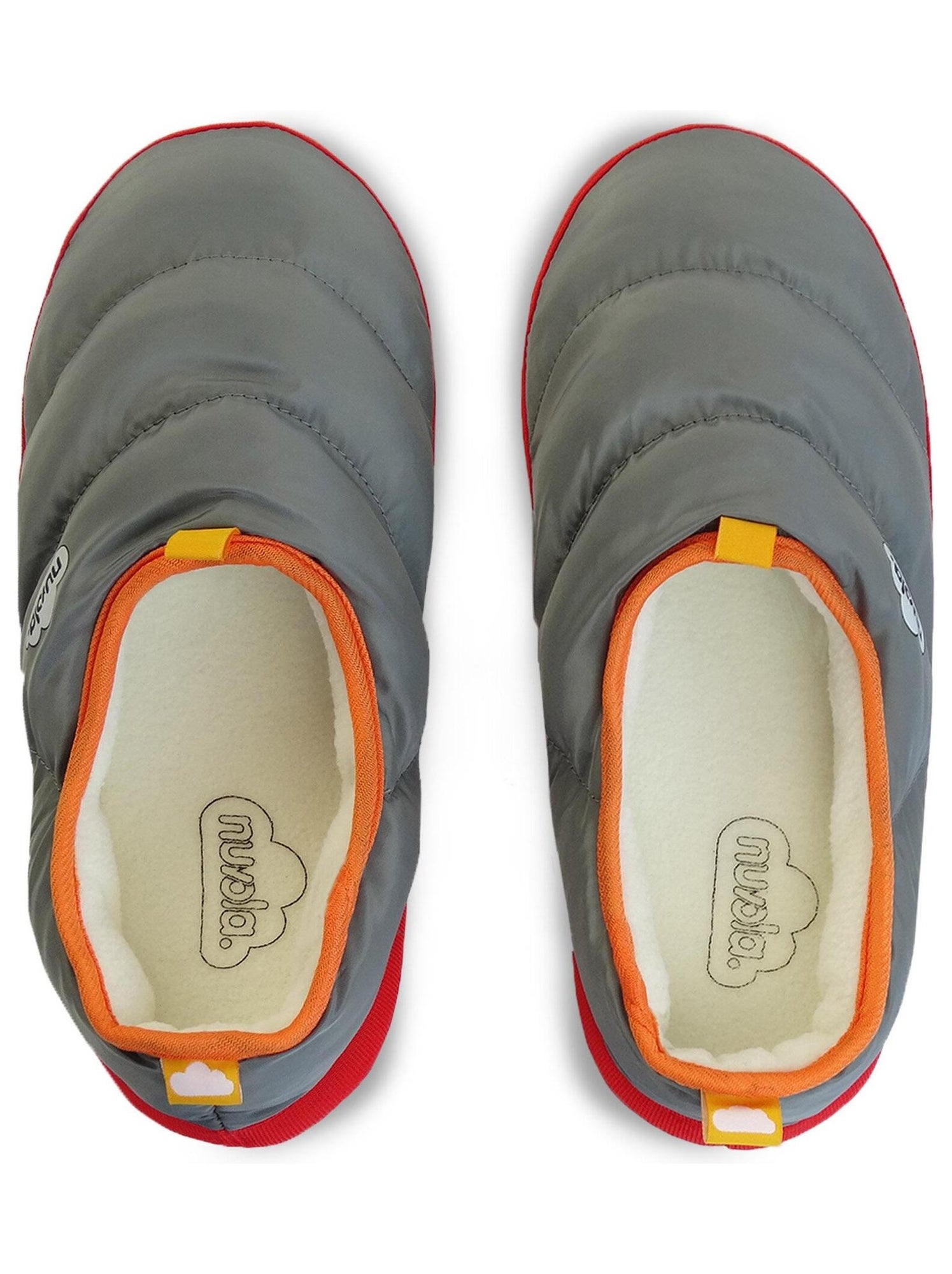 Chaussons unisexes nuvola avec semelle en gomme - Gris Gris