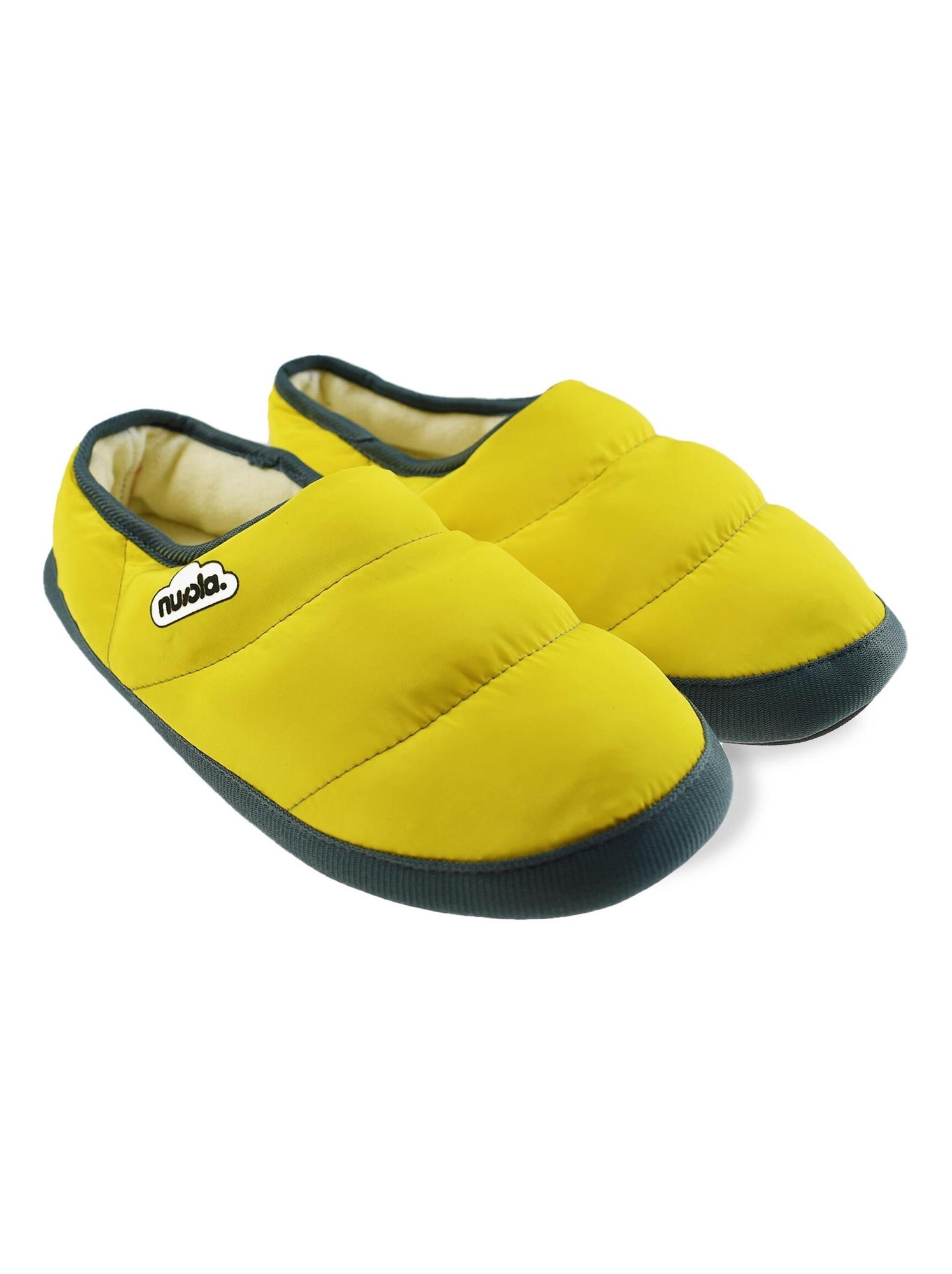 Chaussons unisexes nuvola avec semelle en gomme - Jaune